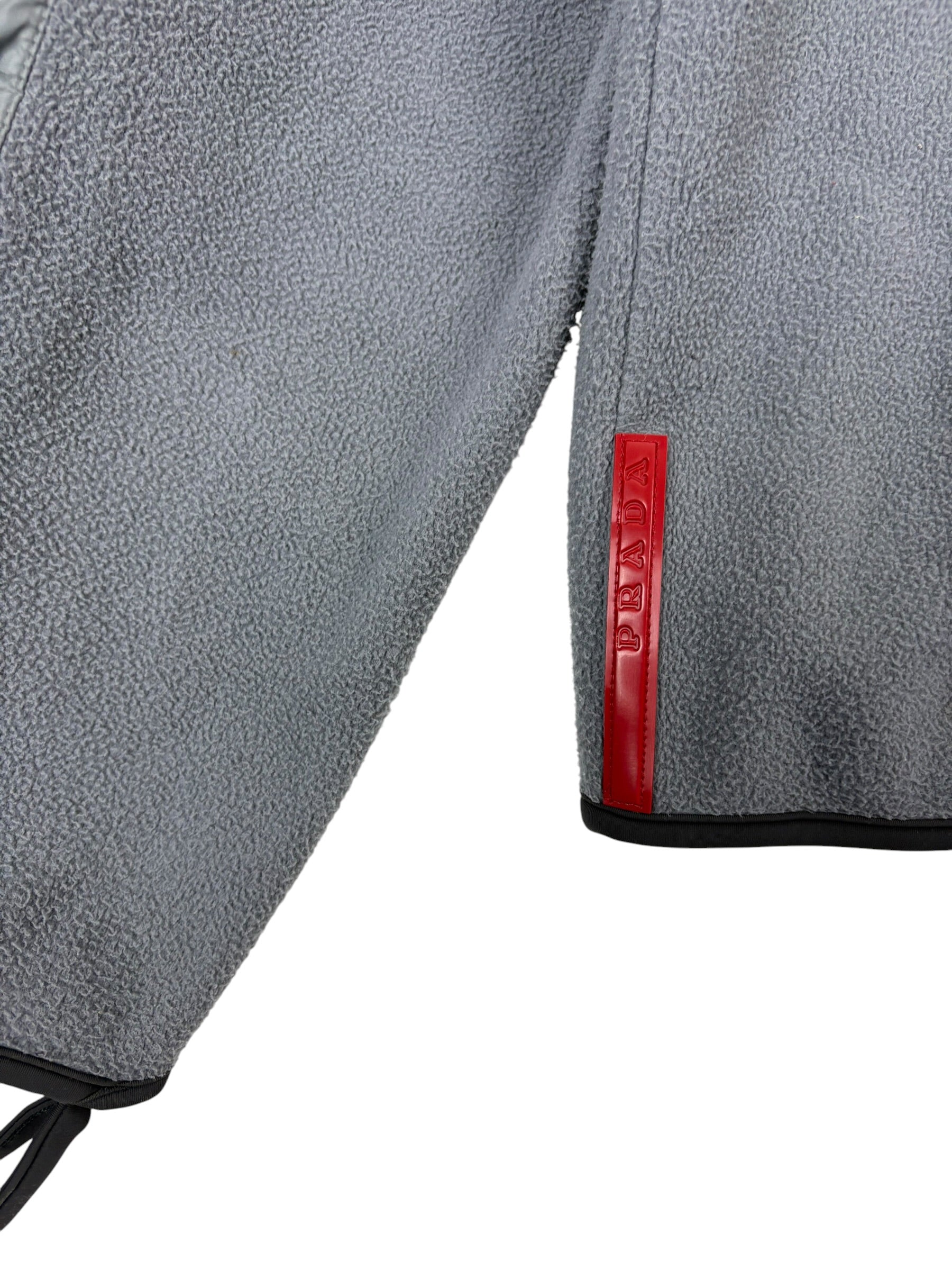 Prada Sport 2000s Asymetrical Zip Up Fleece Jacket