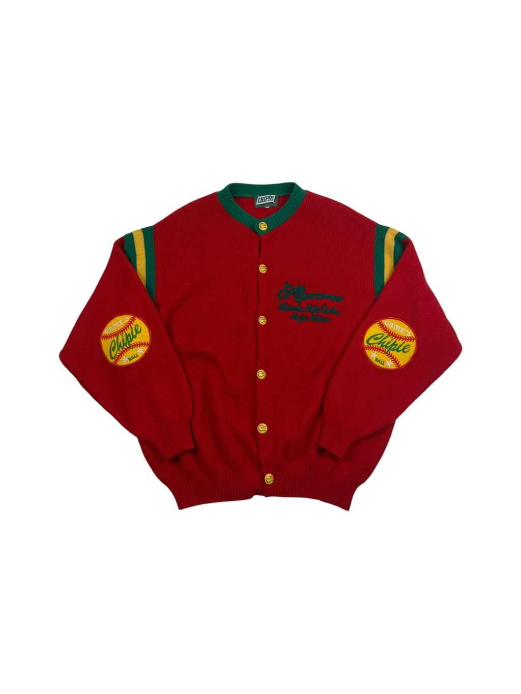 Chipie 1980s Sportswear Wool Knit Cardigan