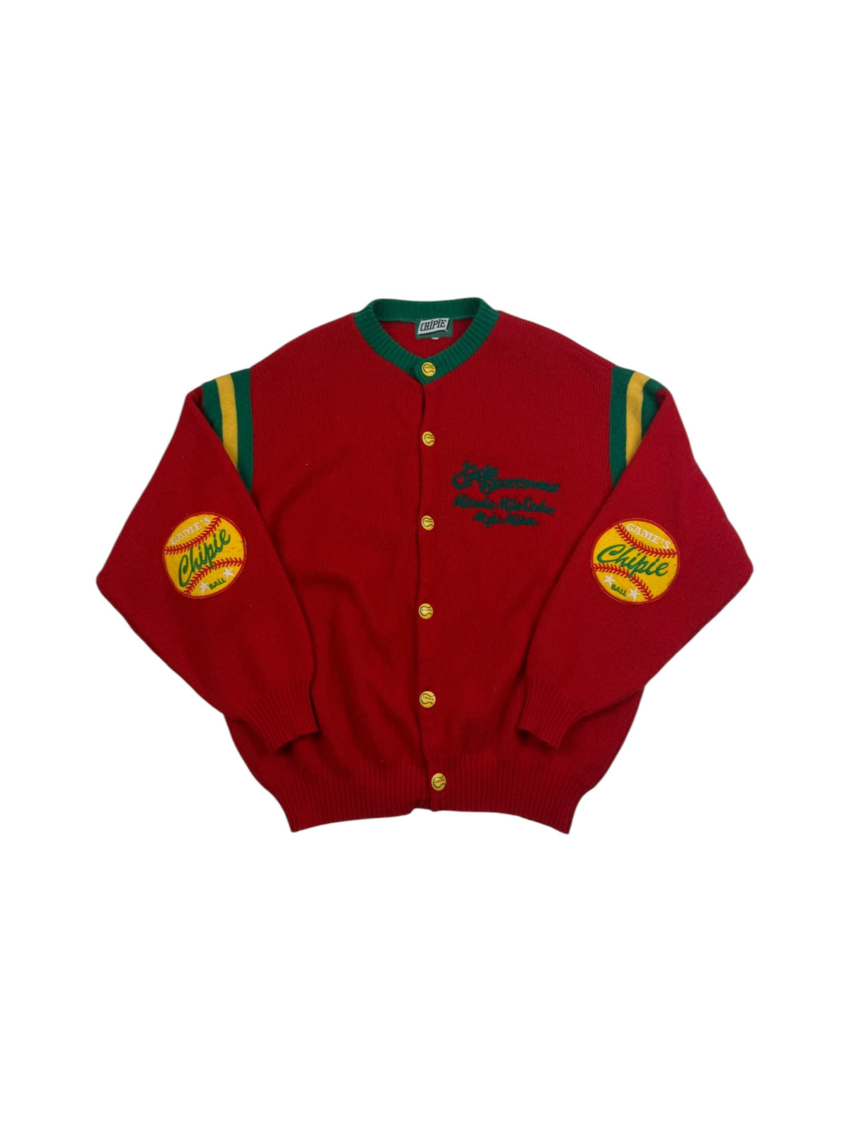 Chipie 1980s Sportswear Wool Knit Cardigan