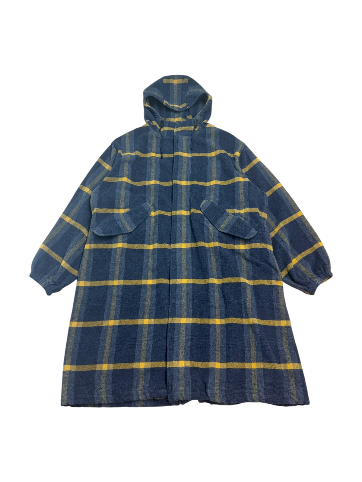 Universal Works Wool Check Hooded Coat