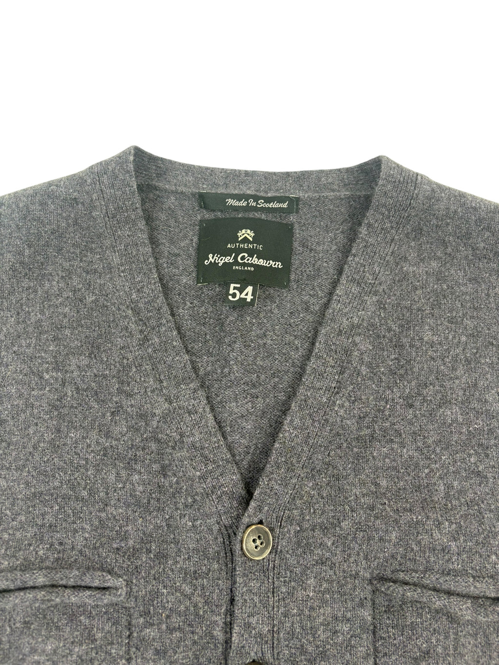 Nigel Cabourn Authentic 4-Pocket Wool Knit Waistcoat