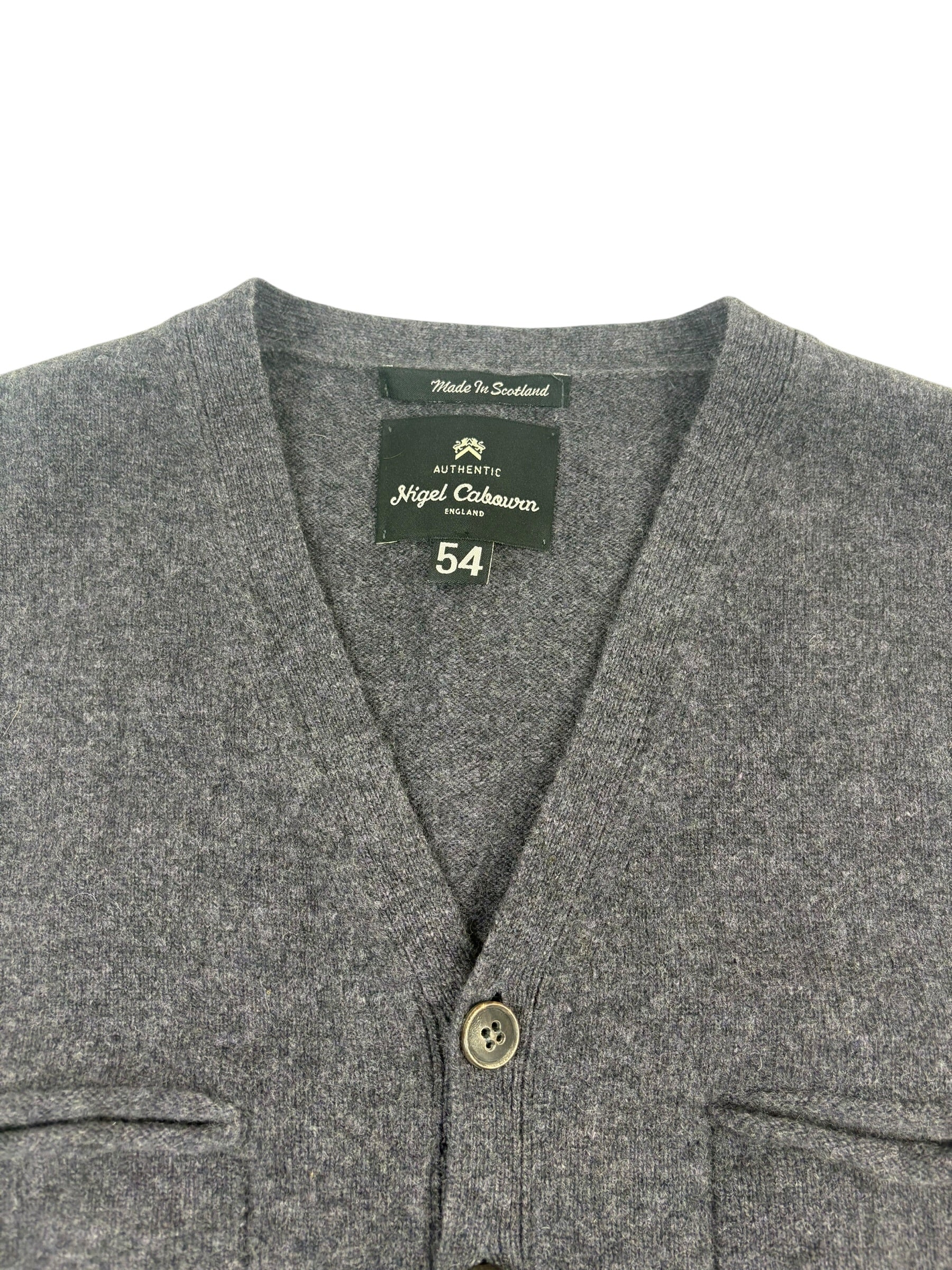 Nigel Cabourn Authentic 4-Pocket Wool Knit Waistcoat