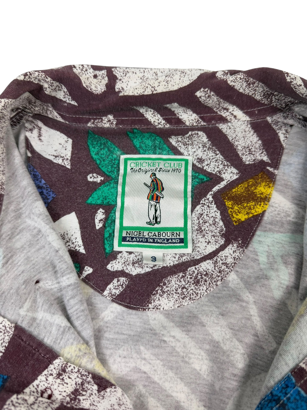 Nigel Cabourn Cricket Club 1980s Crazy Pattern Shirt