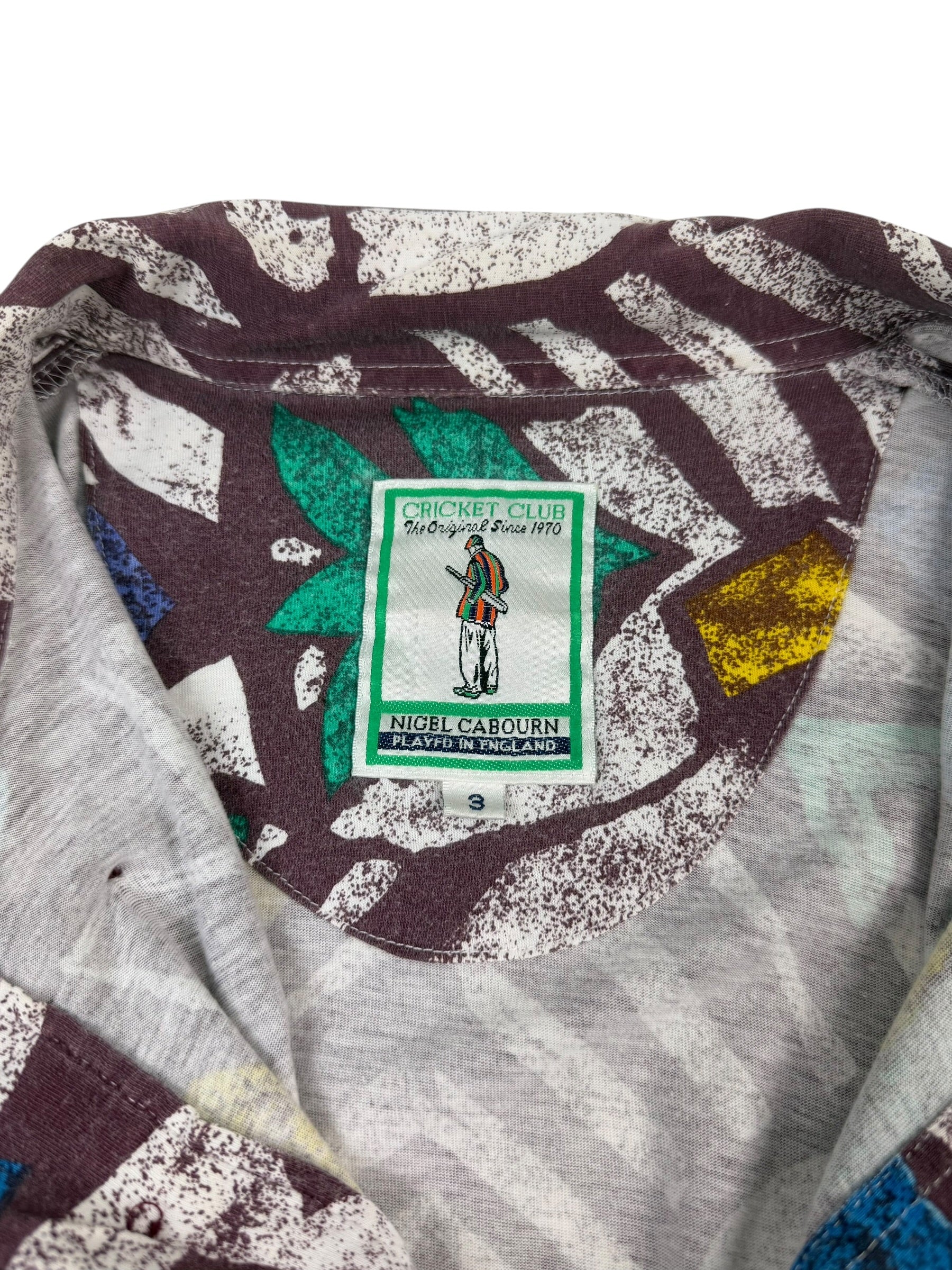 Nigel Cabourn Cricket Club 1980s Crazy Pattern Shirt