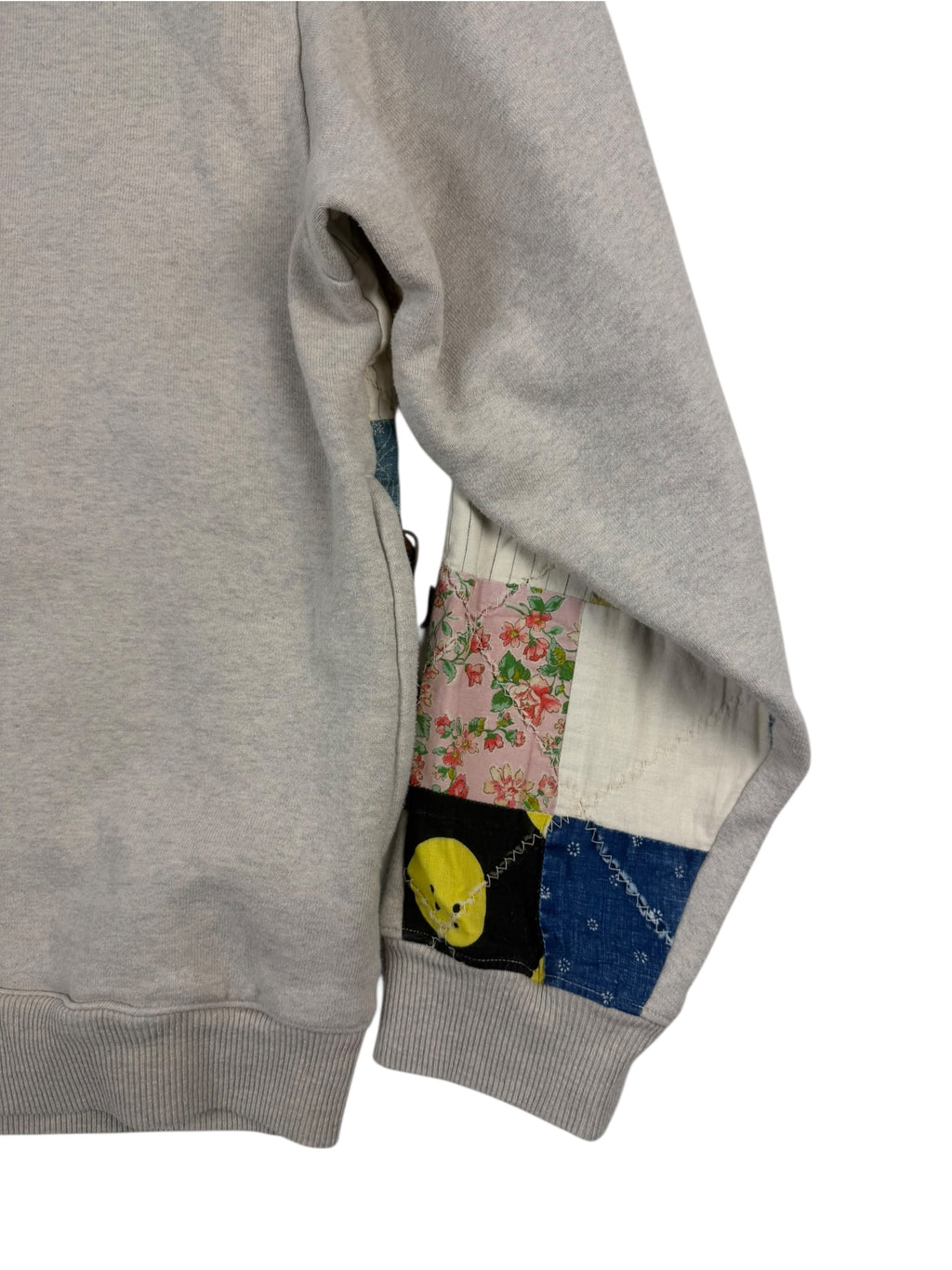 Kapital Quilted Patchwork 2-Tone Sweatshirt