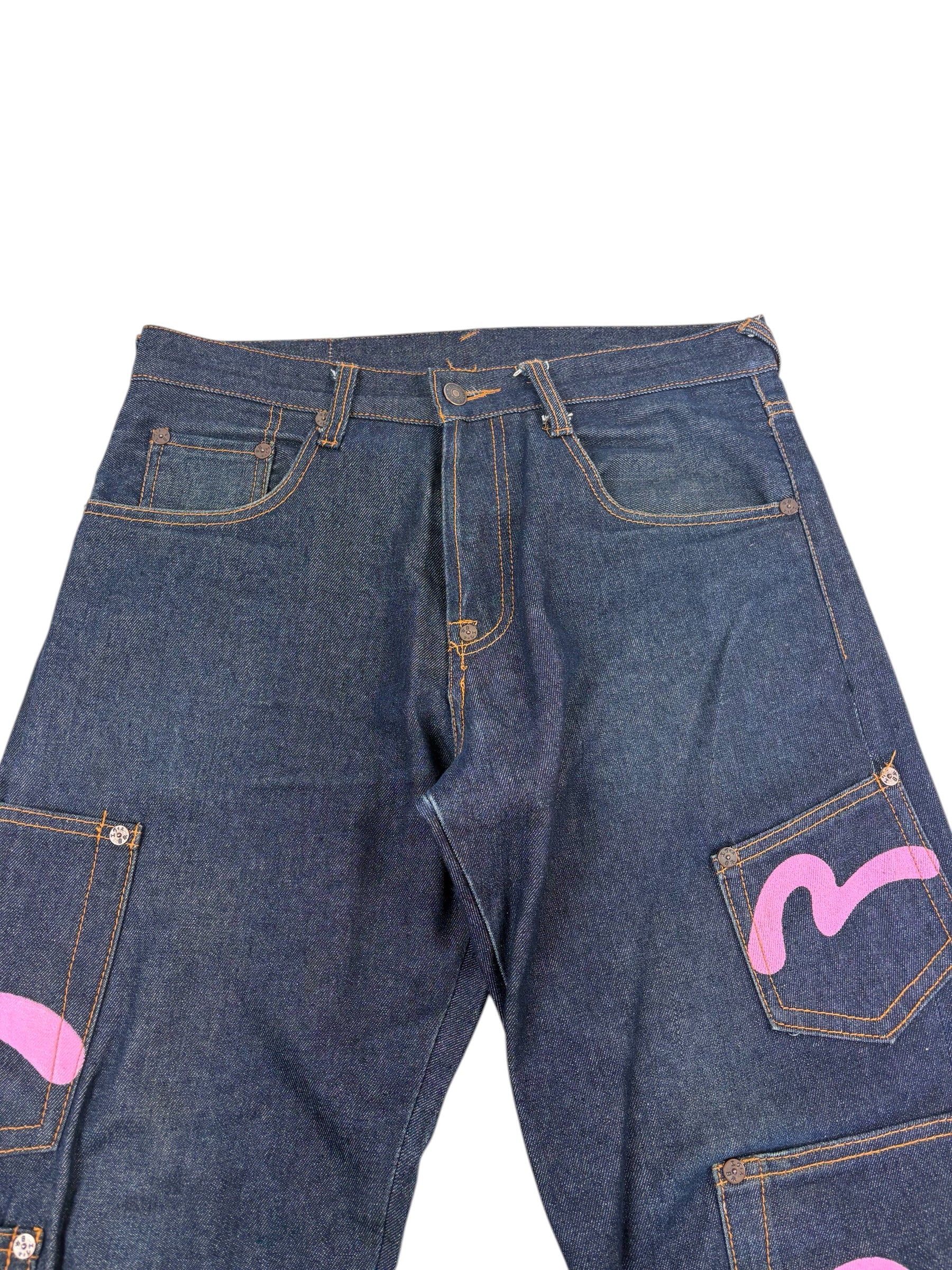 Evisu Selvedge Pocket Print Jeans