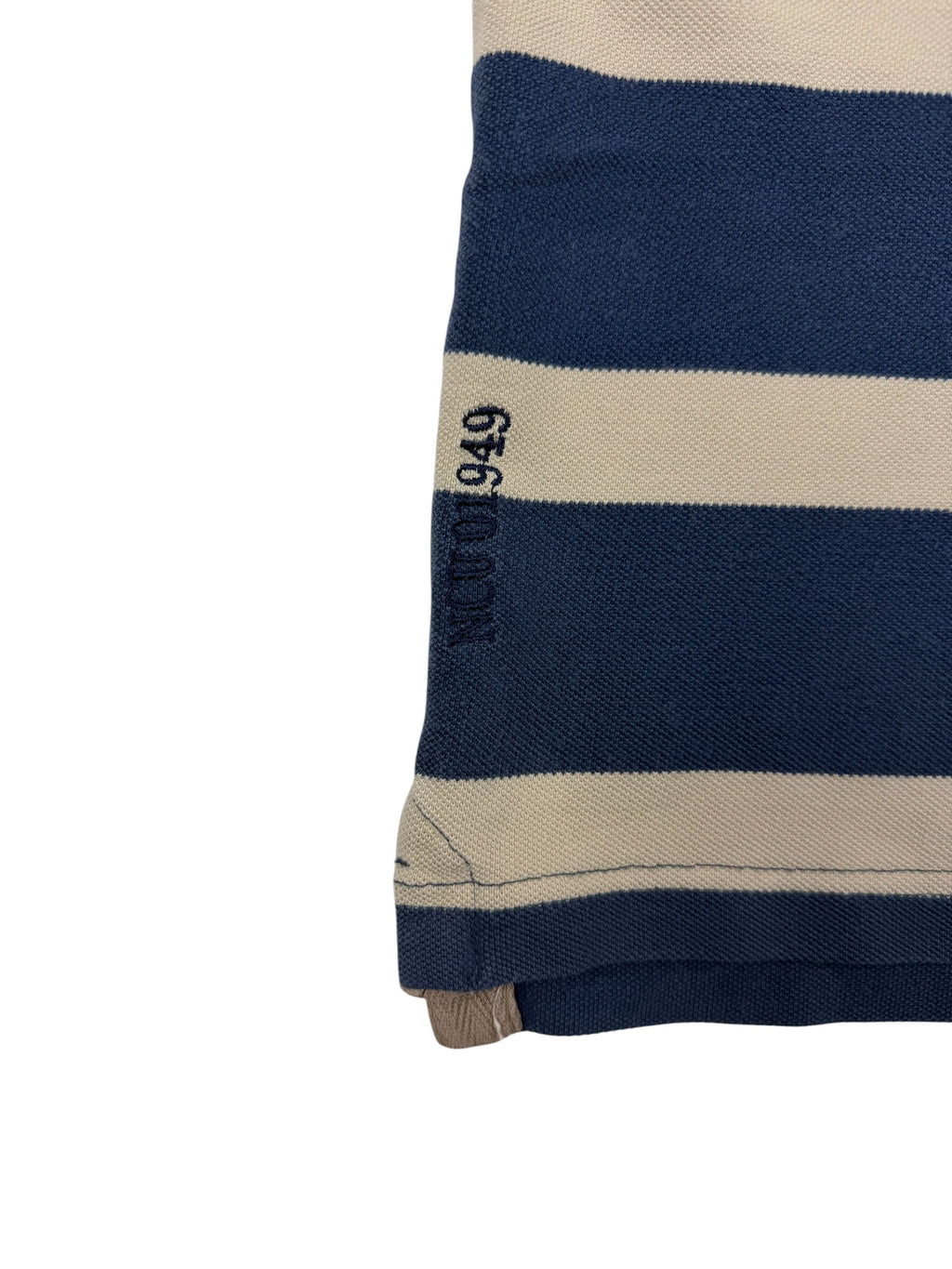Nigel Cabourn 2000s Utility Striped Polo Shirt
