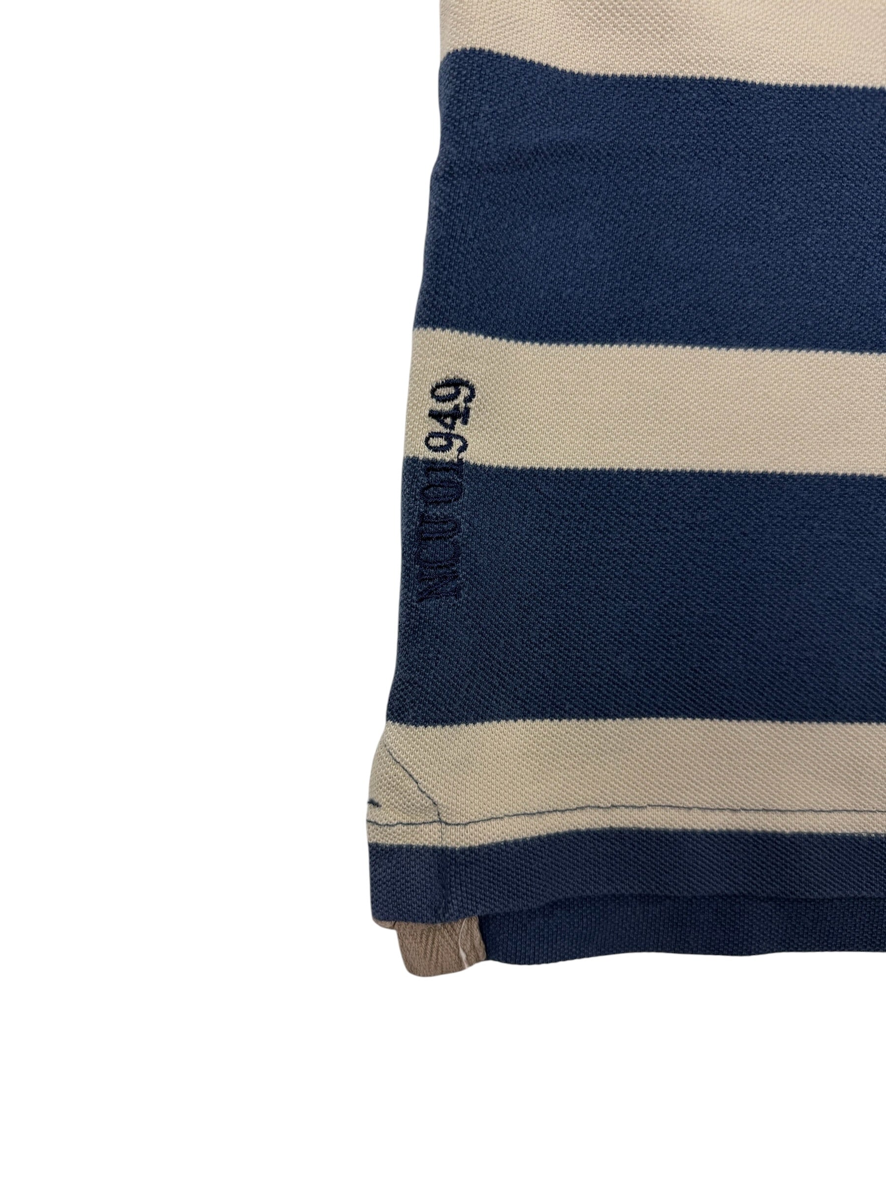 Nigel Cabourn 2000s Utility Striped Polo Shirt