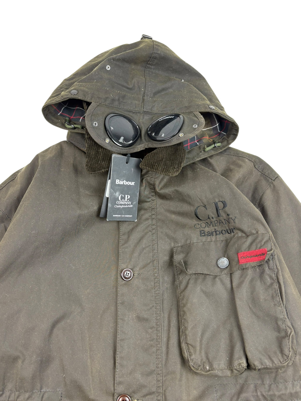 Barbour x C.P. Company Creel Waxed Goggle Jacket