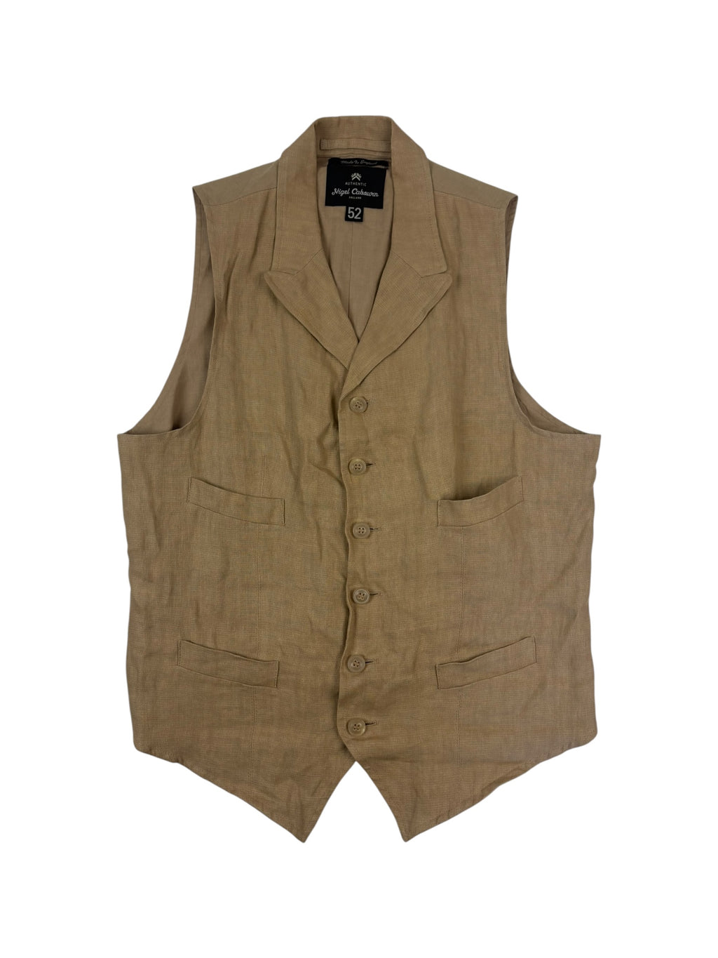 Nigel Cabourn Authentic Linen Waistcoat