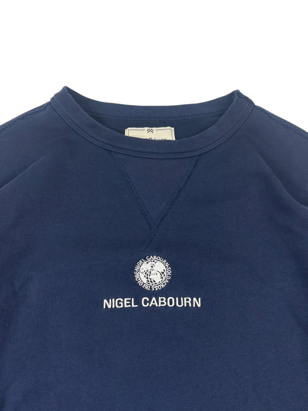 Nigel Cabourn Army Gym Embroidered Globe Sweater