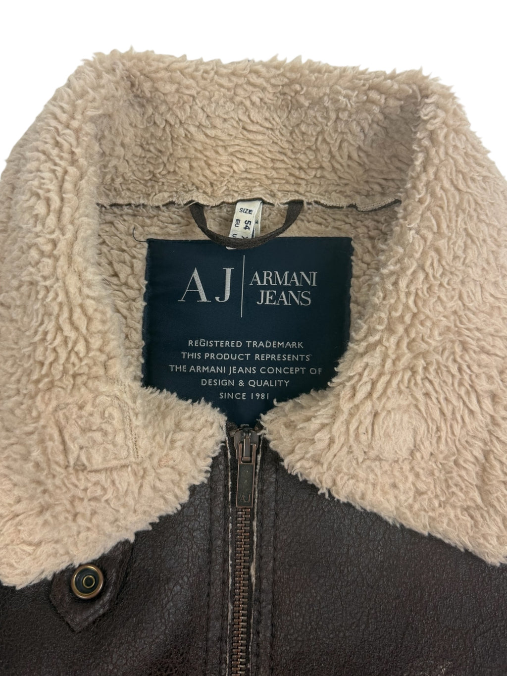 Armani Jeans 2000’s Shearling Aviator Jacket