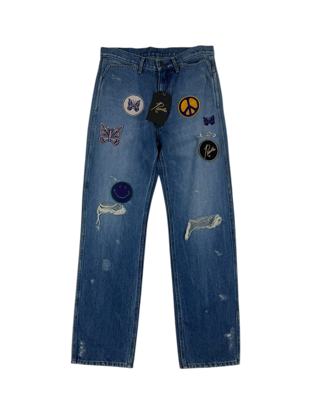Needles Assorted Patches Straight Jeans