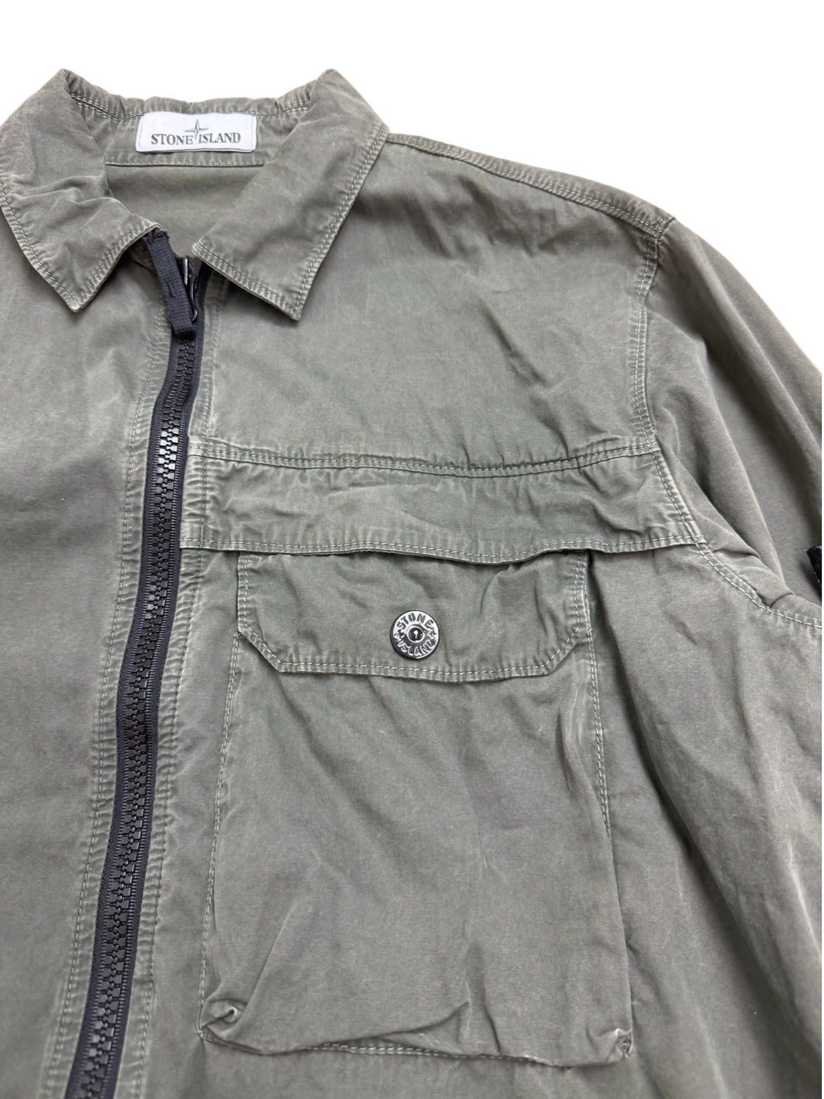 Stone Island Zip-Up Overshirt Jacket