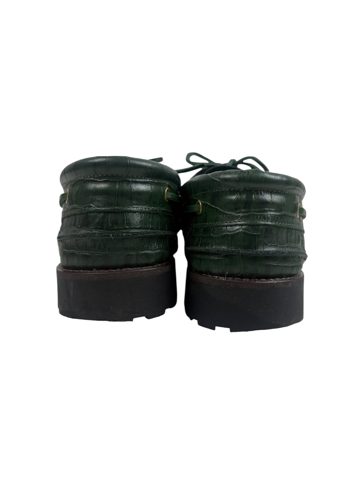 LUGS The Ally Deck Moss Croc Loafers