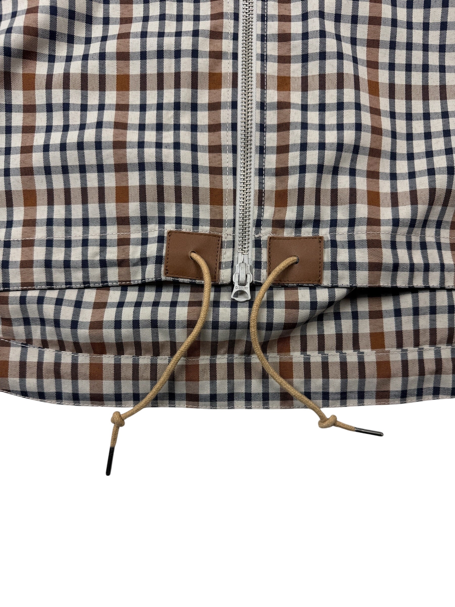 Nigel Cabourn Mainline Stone Check Zip Smock
