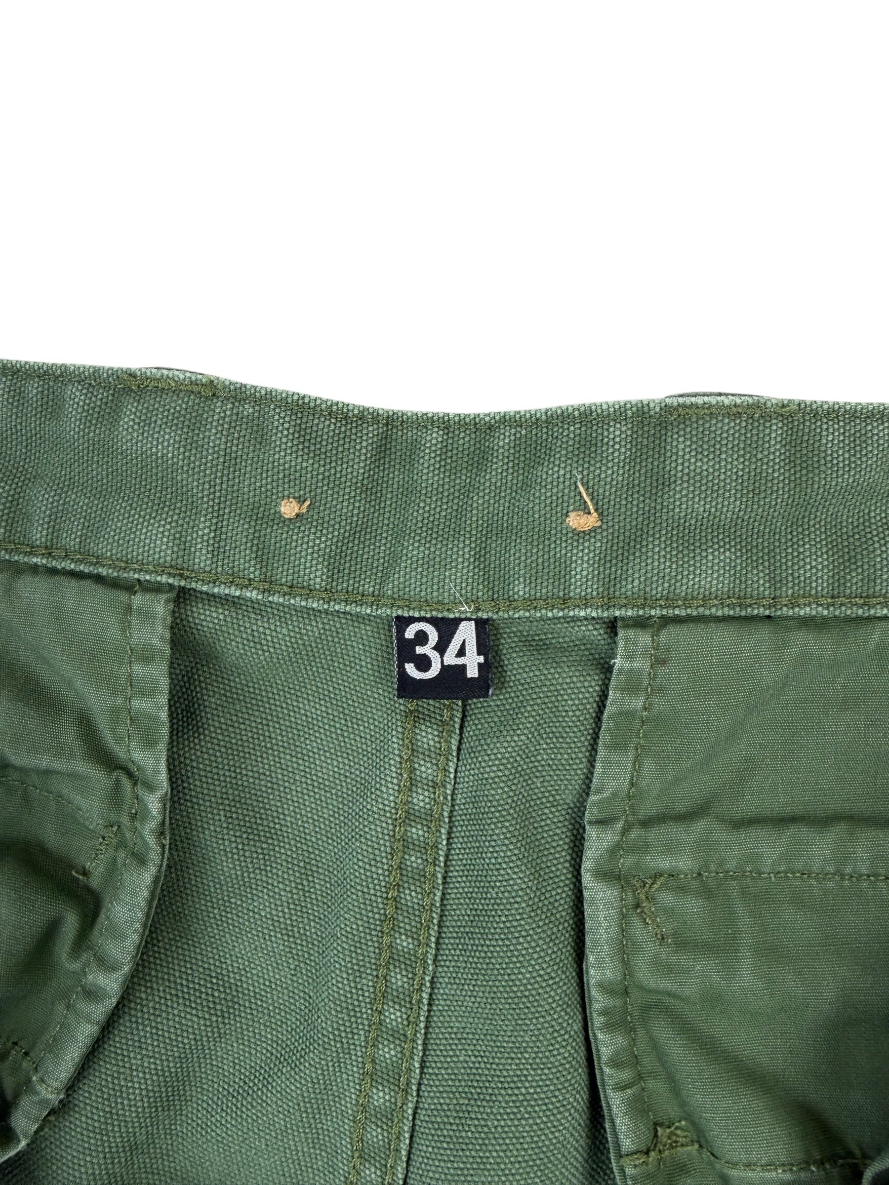 Nigel Cabourn Lybro Green Pleated Work Trousers