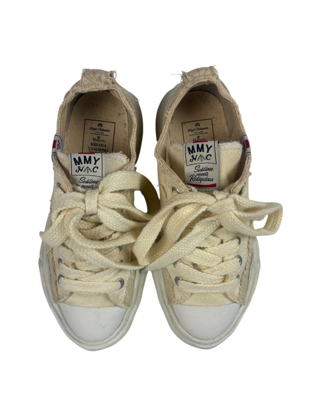Maison Mihara Yasuhiro x Nigel Cabourn Beige Low Cut Over dyed Sneakers