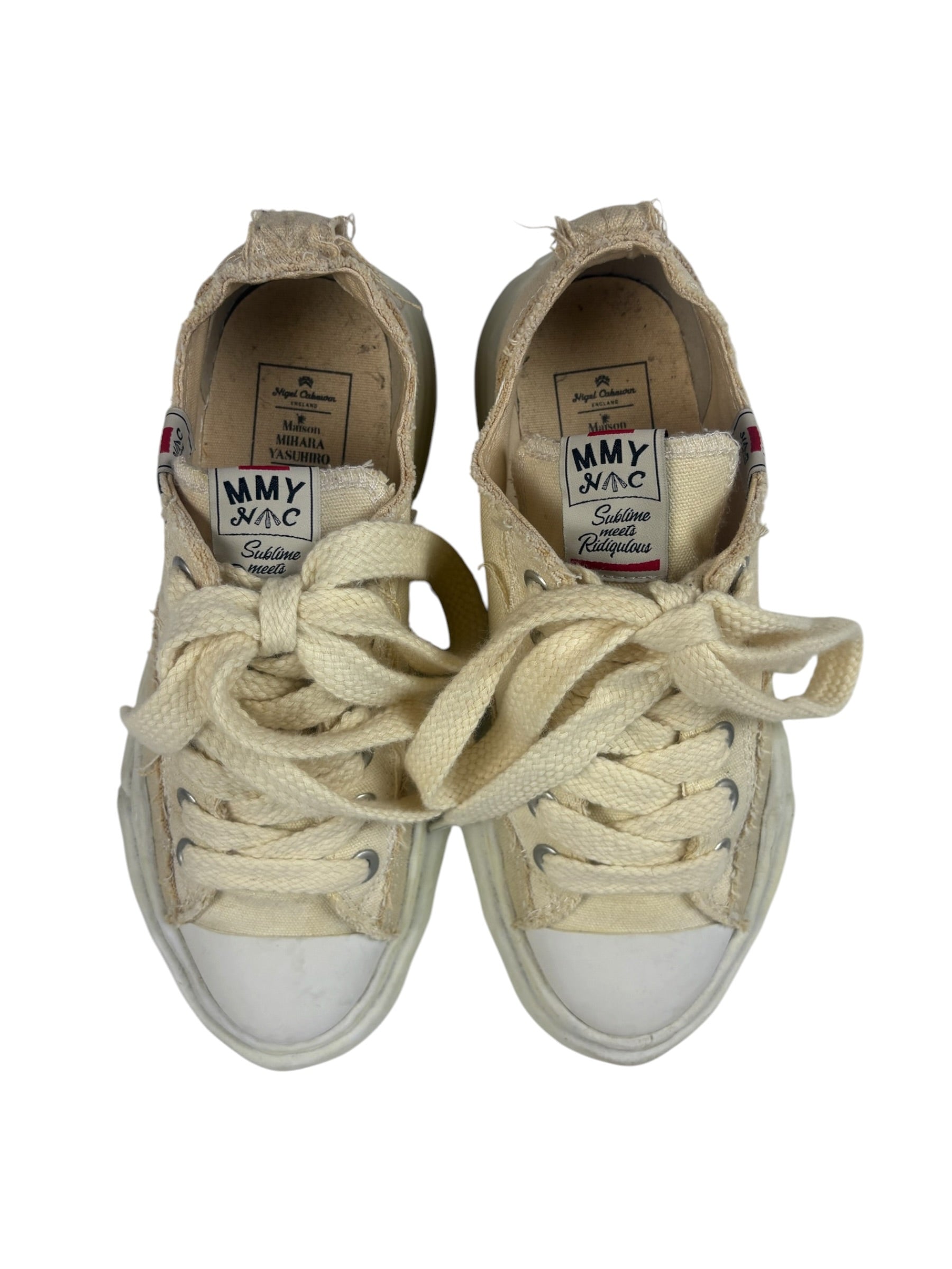 Maison Mihara Yasuhiro x Nigel Cabourn Beige Low Cut Over dyed Sneakers