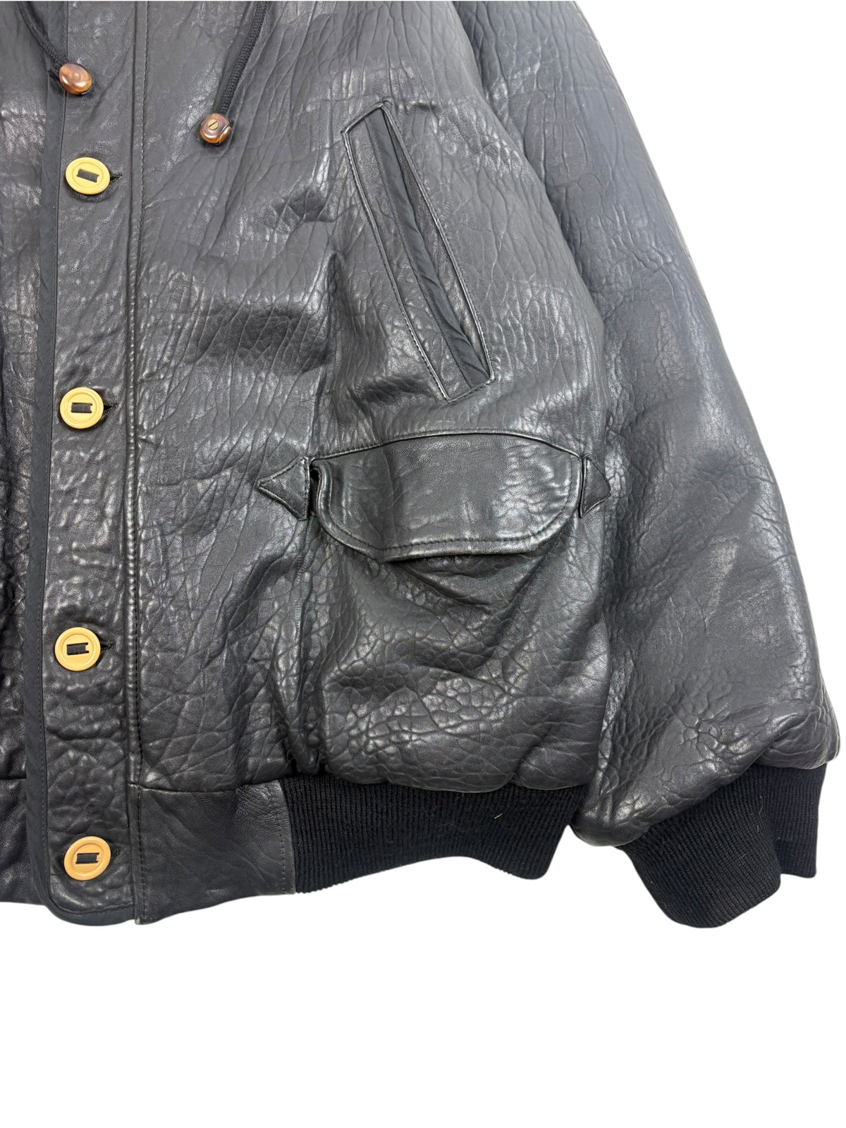 Boneville 80s Leather Hooded Jacket