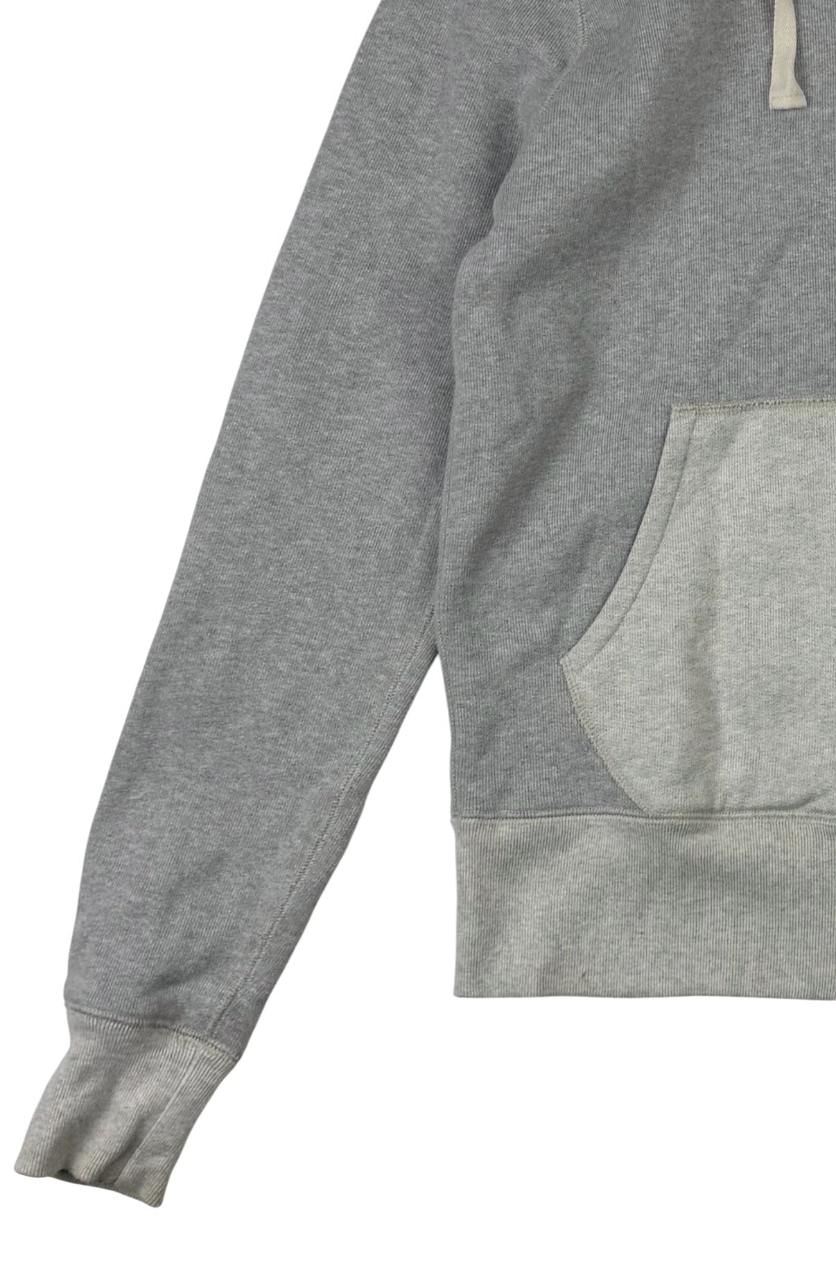 Nigel Cabourn Army Gym Grey Two-Tone Zip Up Hoodie