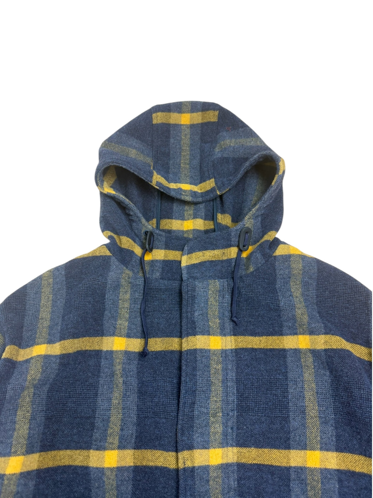 Universal Works Wool Check Hooded Coat