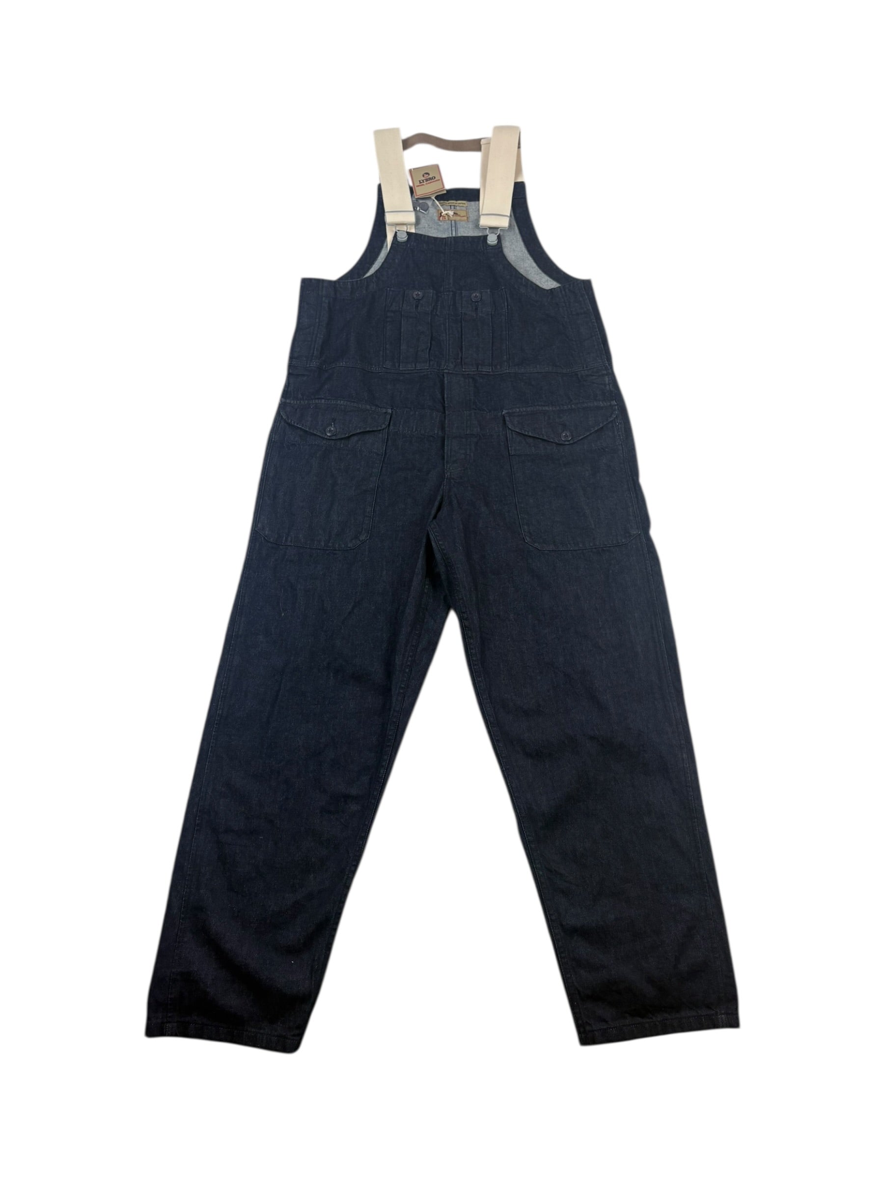 Nigel Cabourn Lybro Railway Indigo Denim Dungarees