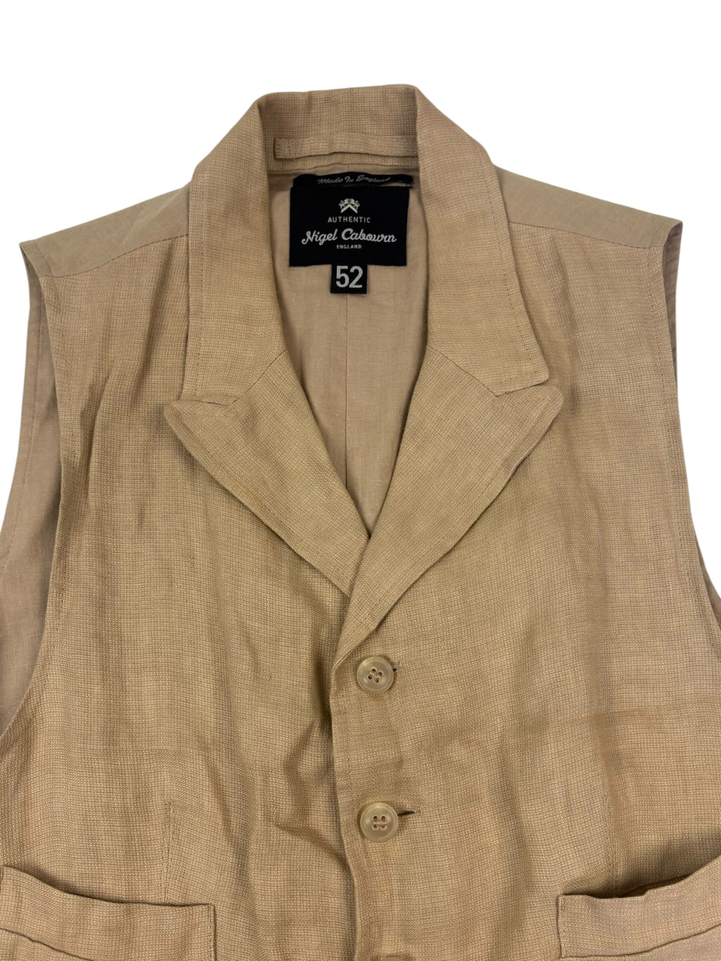 Nigel Cabourn Authentic Linen Waistcoat