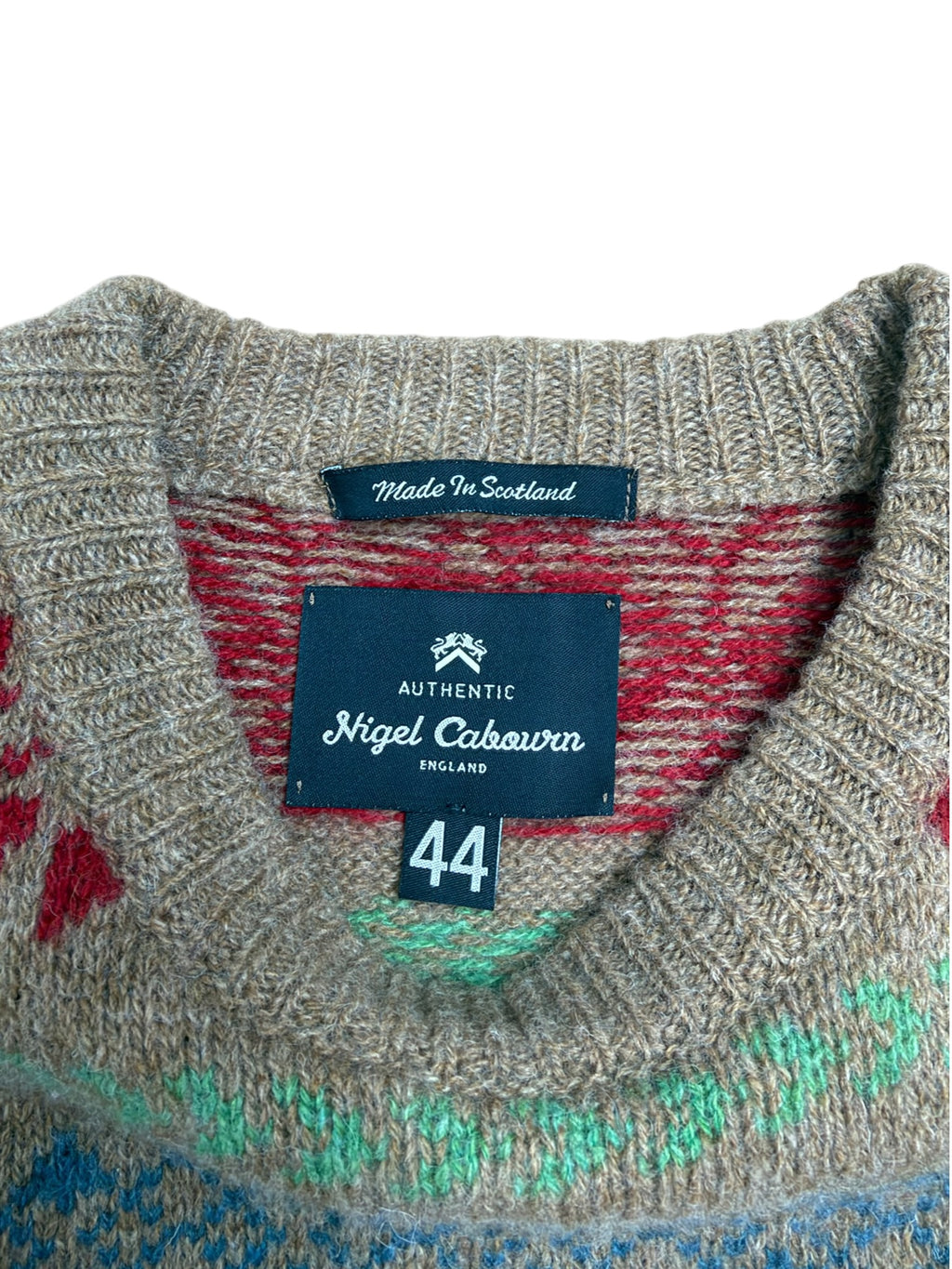 Nigel Cabourn Authentic Fair Isle Knit Sweater
