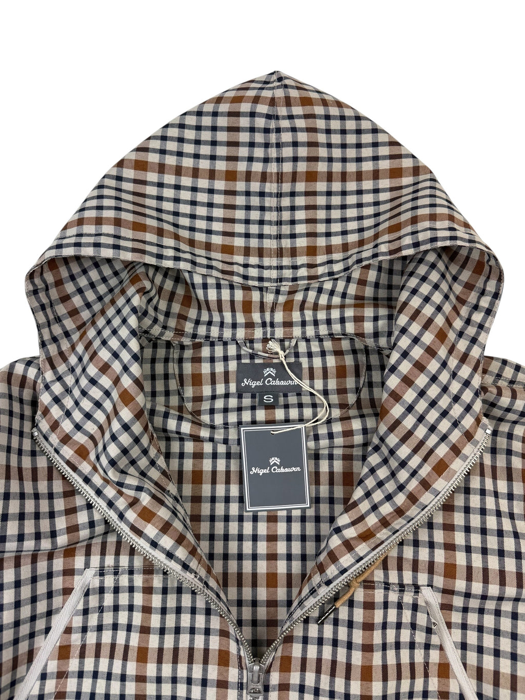 Nigel Cabourn Mainline Stone Check Zip Smock