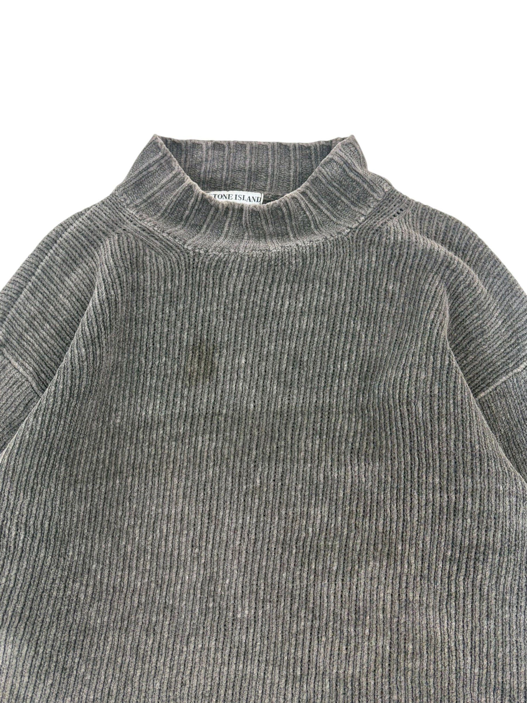 Stone Island AW98 Chenille Mock Neck Sweater