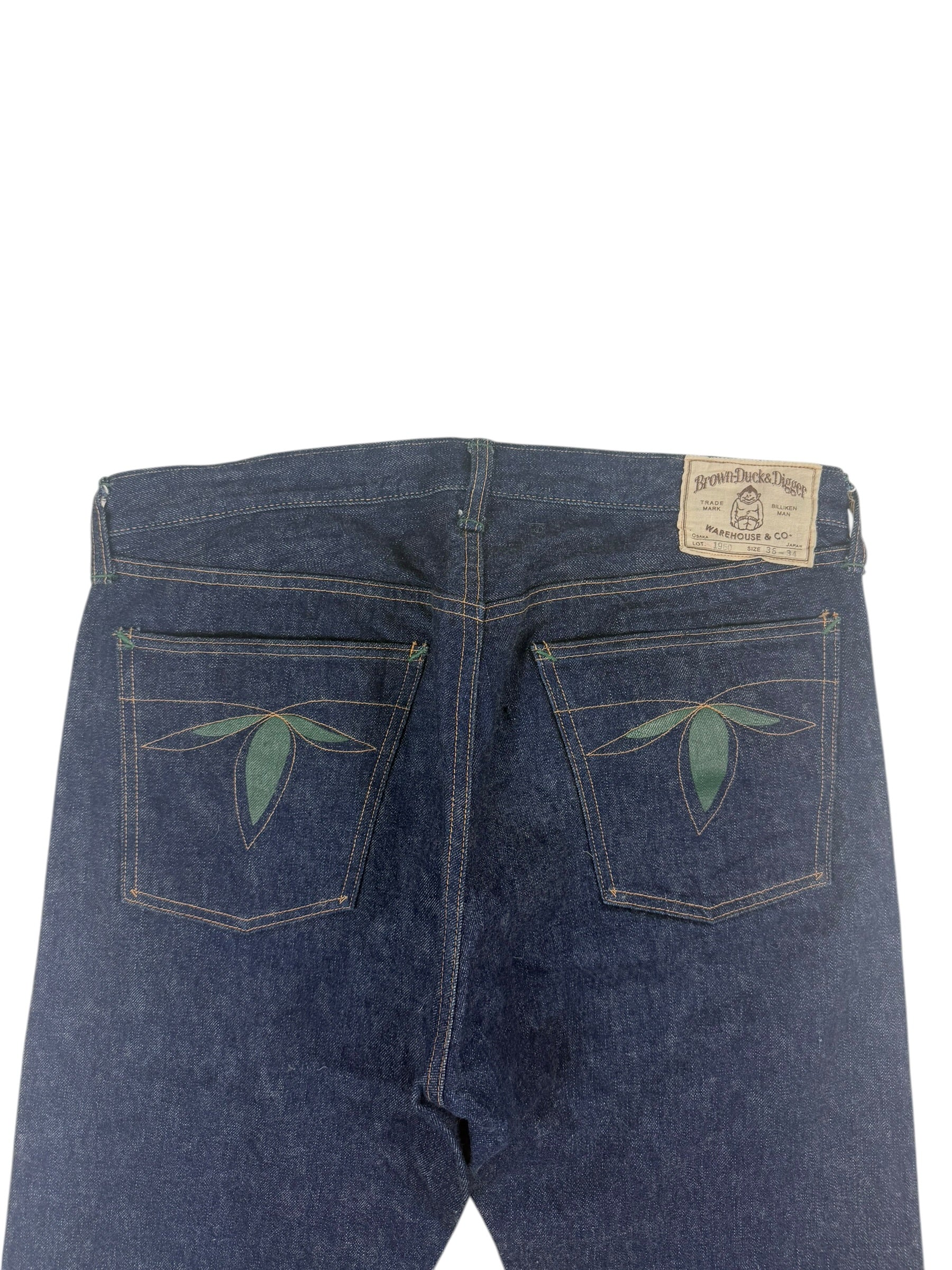 Warehouse & Co Brown-Ducks Diggers Ivy 1960 Selvedge Jeans