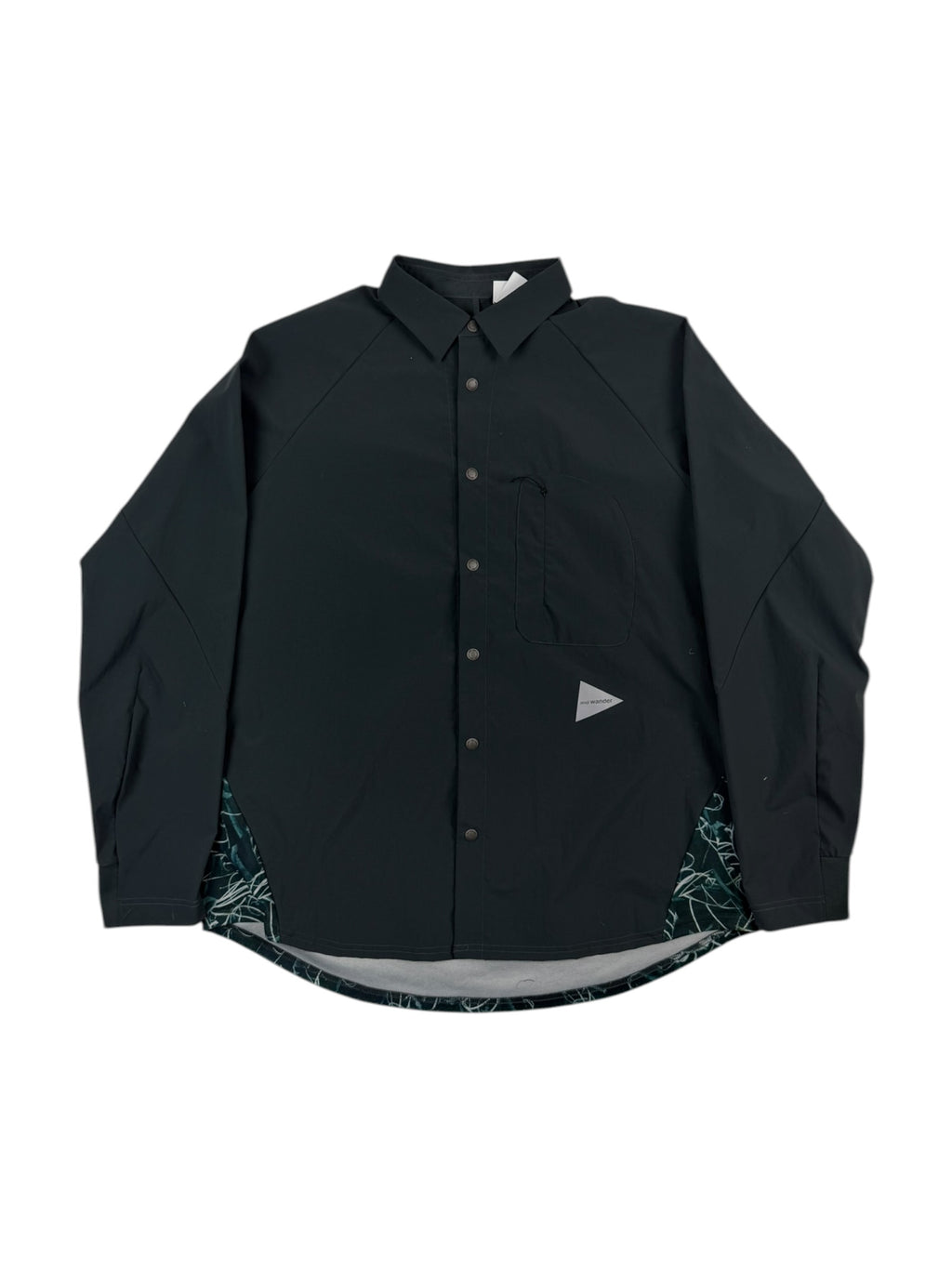 And Wander Printed Fleece Base Shirt