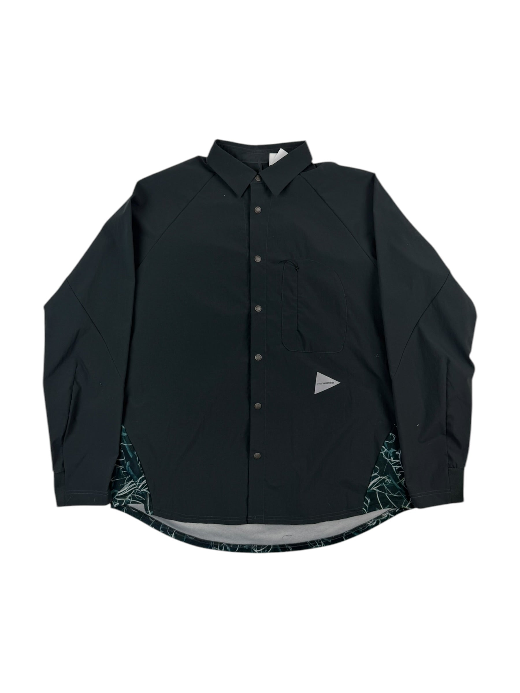 And Wander Printed Fleece Base Shirt