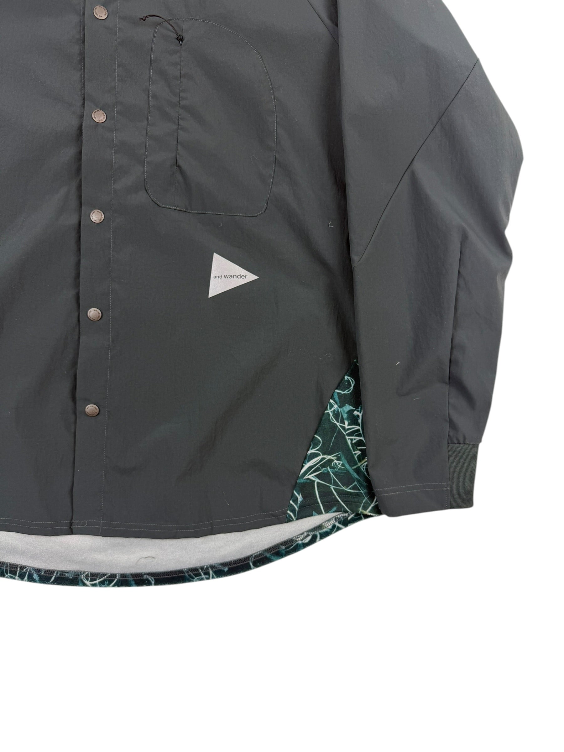 And Wander Printed Fleece Base Shirt