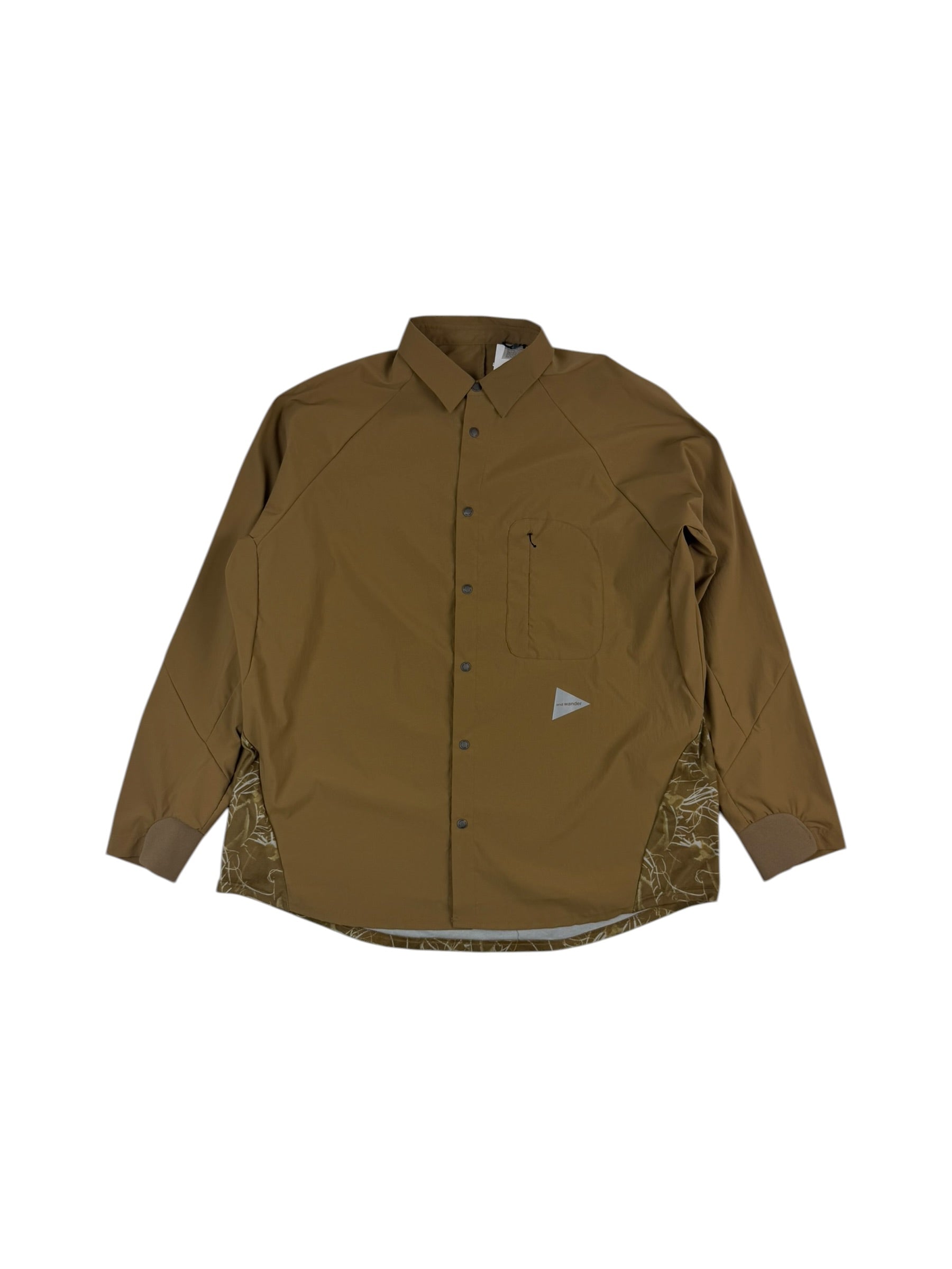 And Wander Printed Fleece Base Shirt