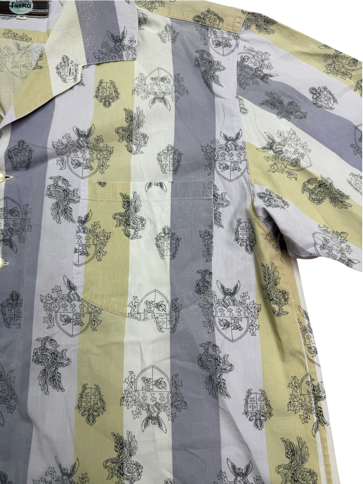 Fiorucci Classic Nouveau 80s Heraldic Print Shirt