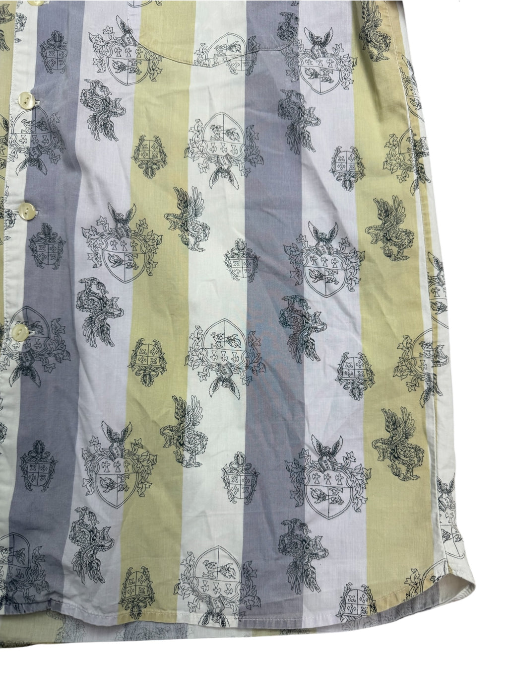 Fiorucci Classic Nouveau 80s Heraldic Print Shirt