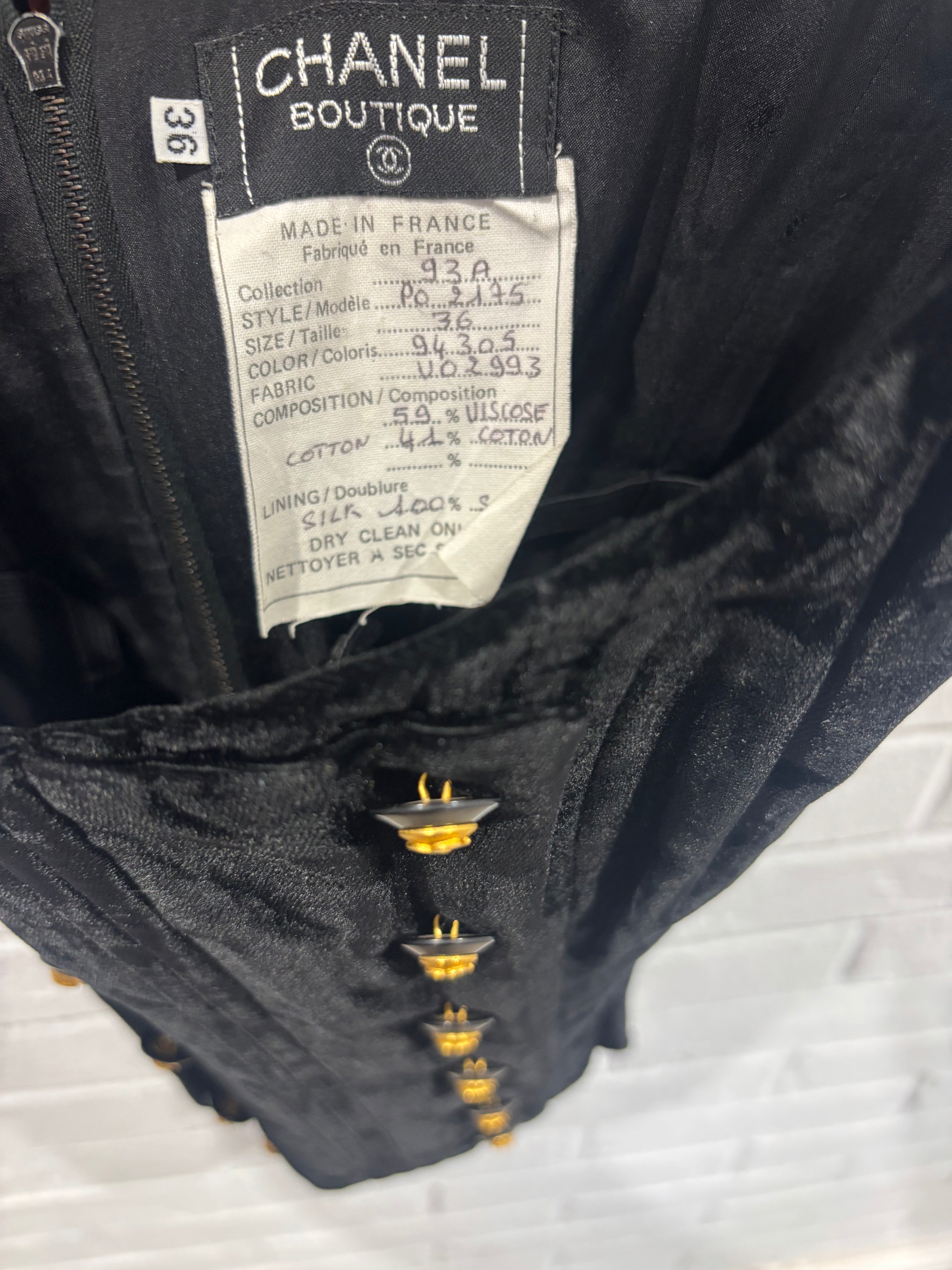 Chanel FW / 1993 Velvet Corset