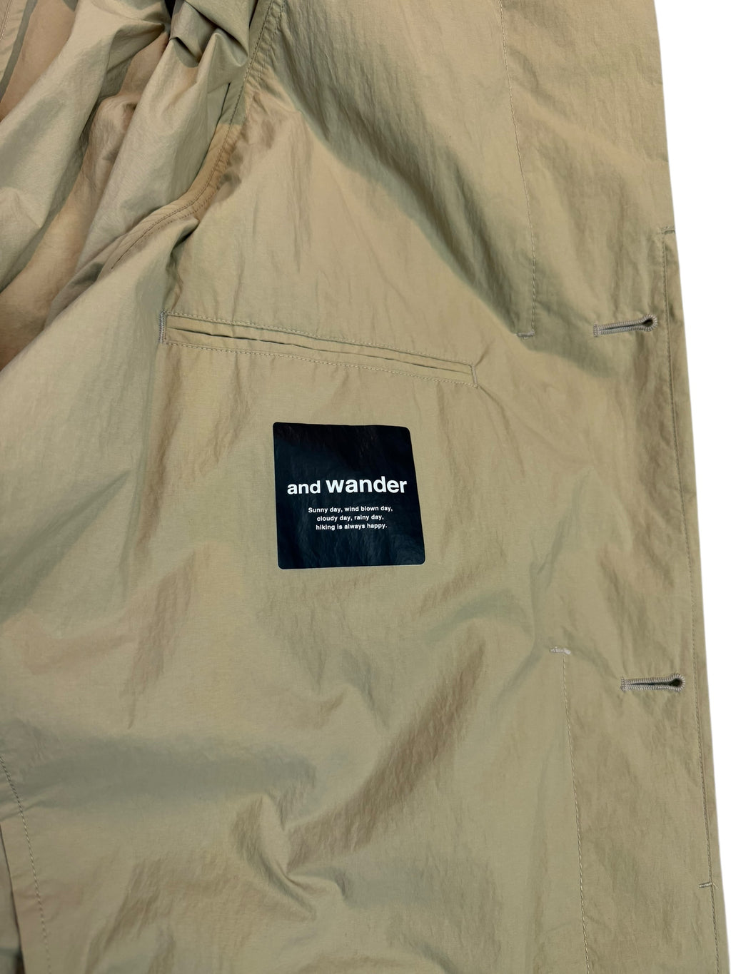 And Wander Water Repellant Light Coat
