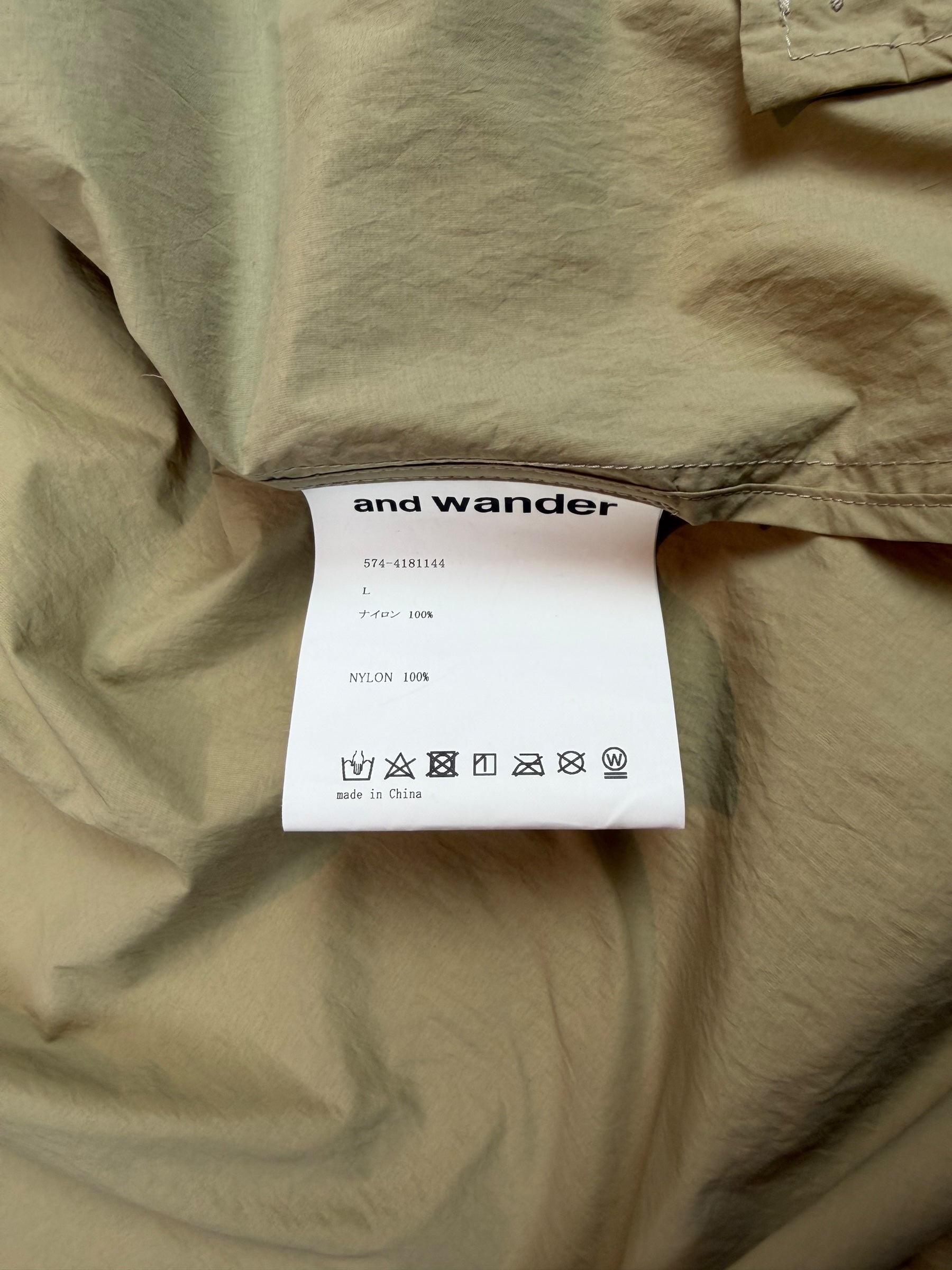 And Wander Water Repellant Light Coat