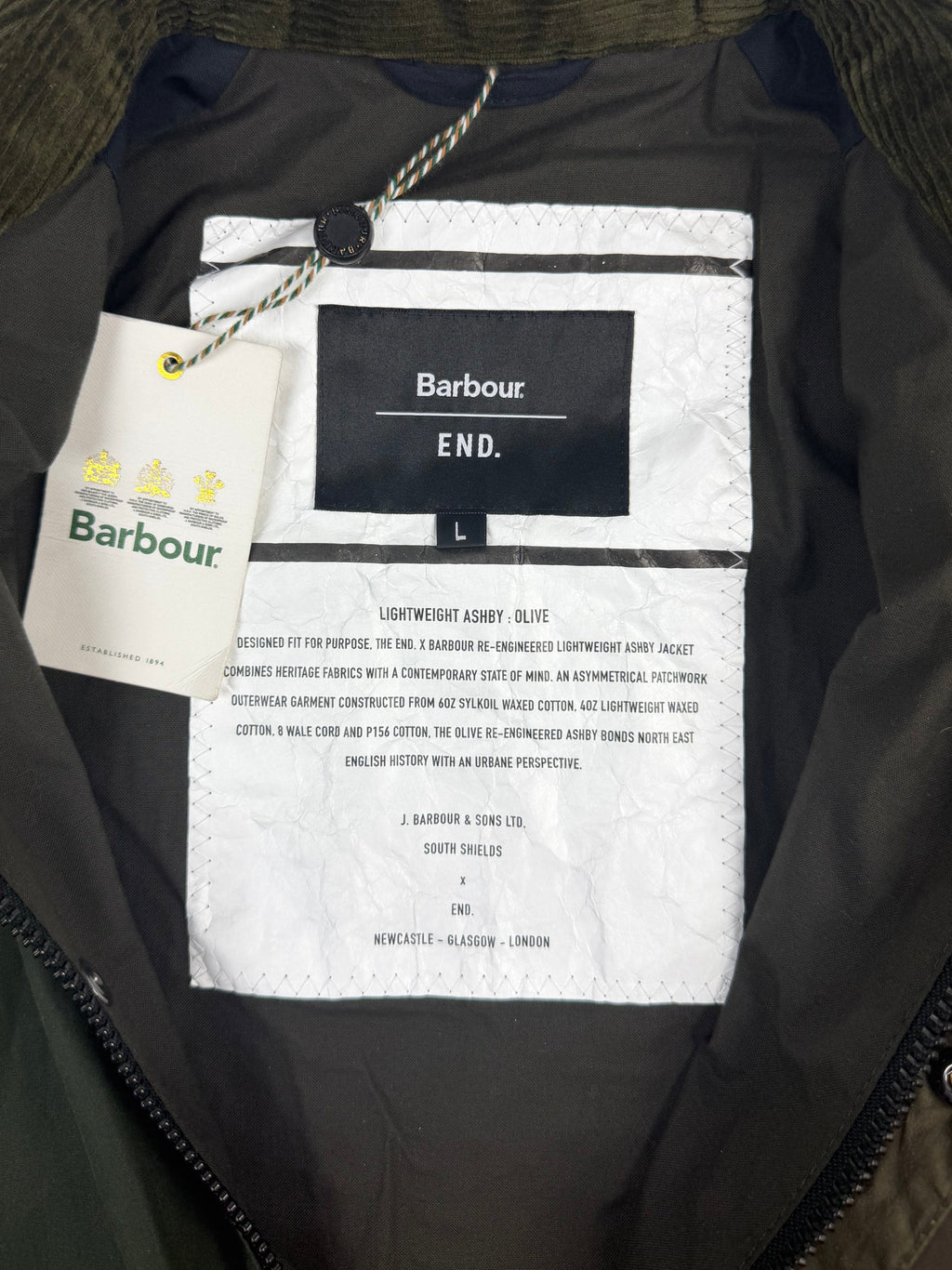 Barbour x END. Re-Engineered Wax Ashby Jacket