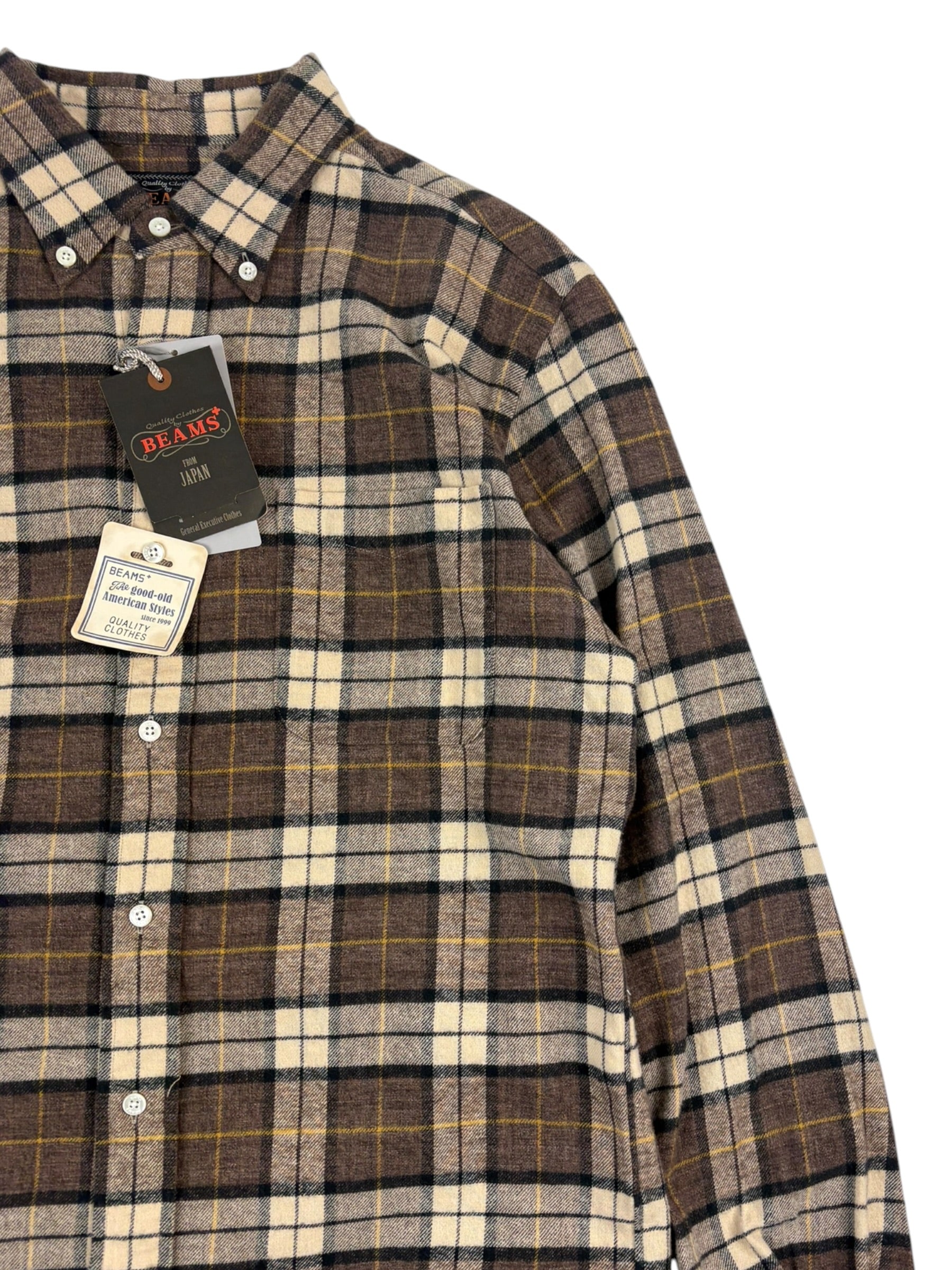 Beams Japan Button Down Speckle Dyed Flannel