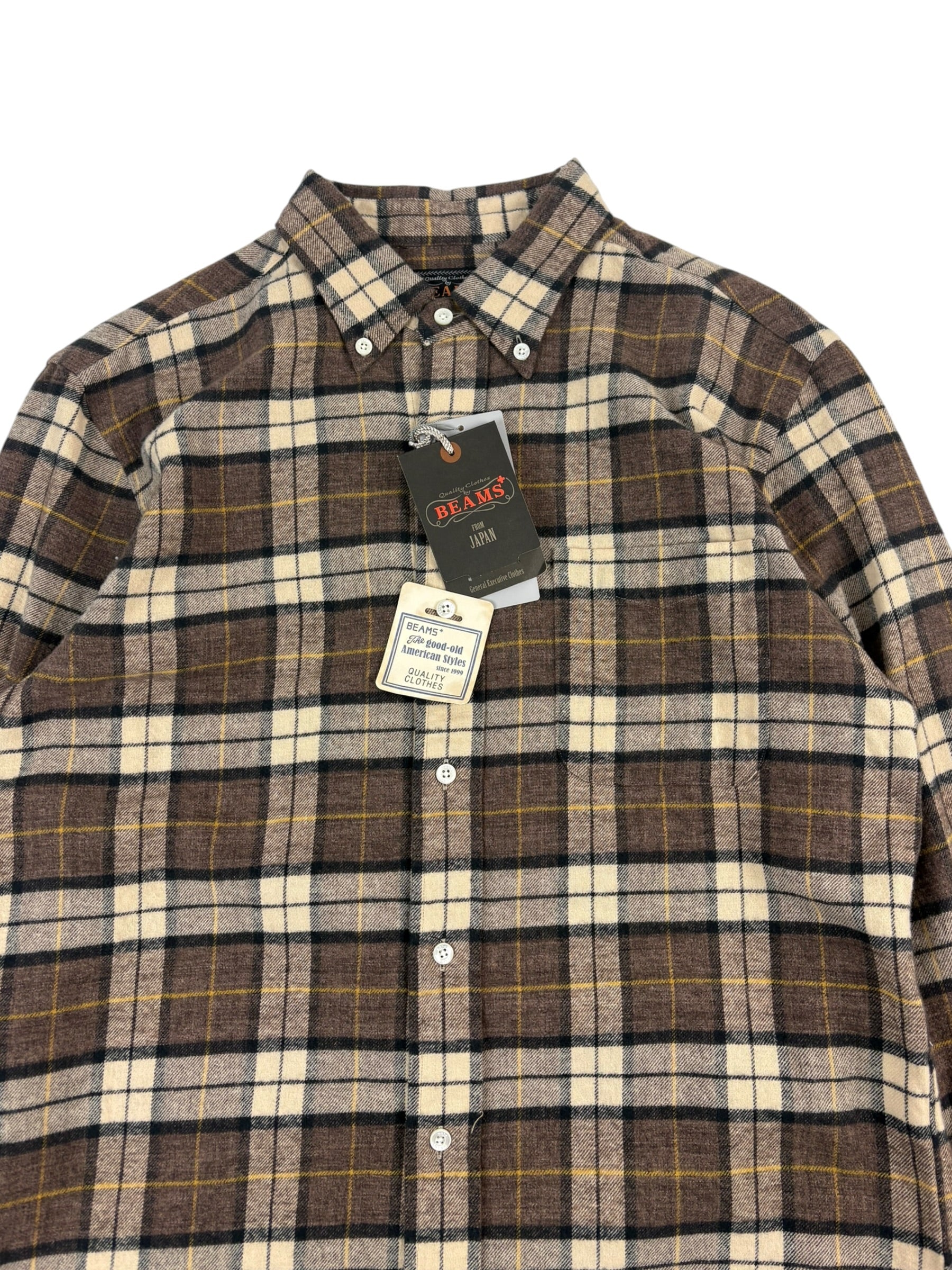 Beams Japan Button Down Speckle Dyed Flannel