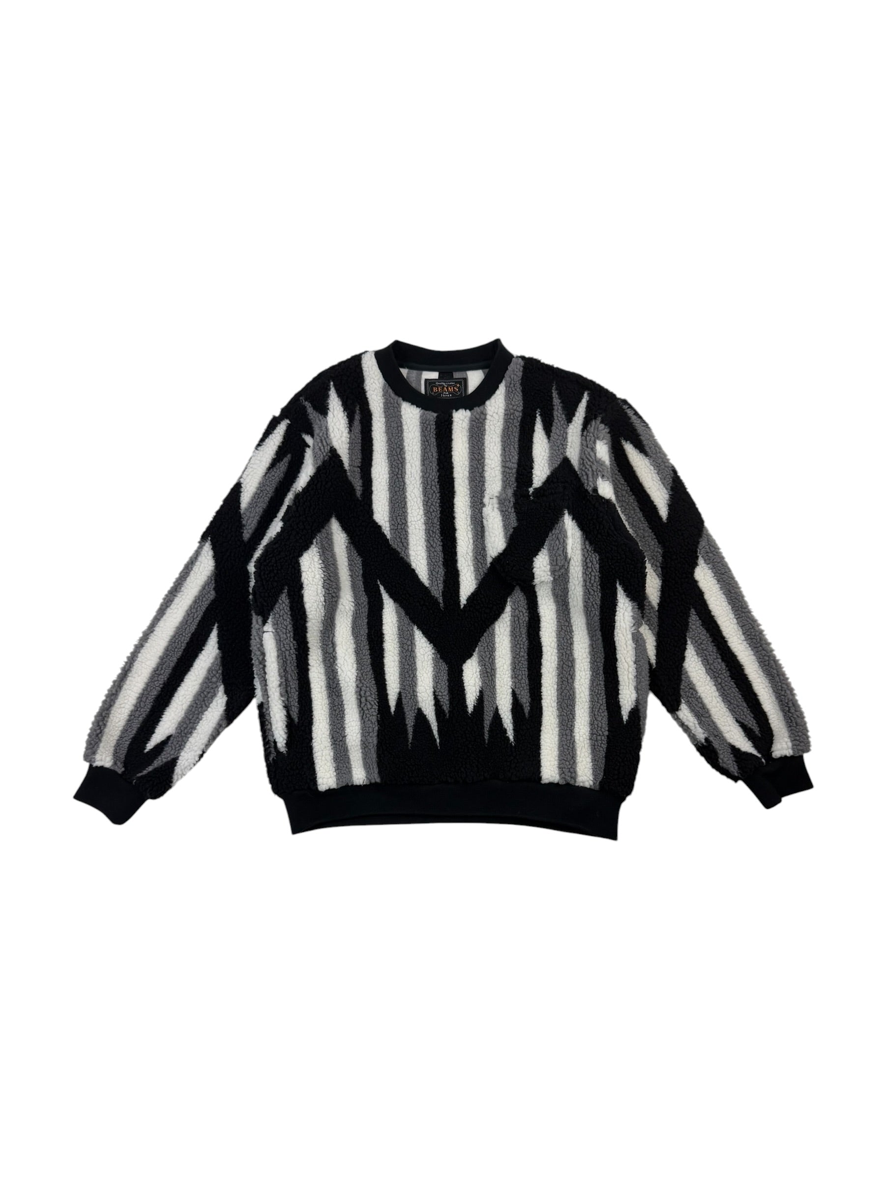 Beams Japan Native Rag Pattern Crew Sweater