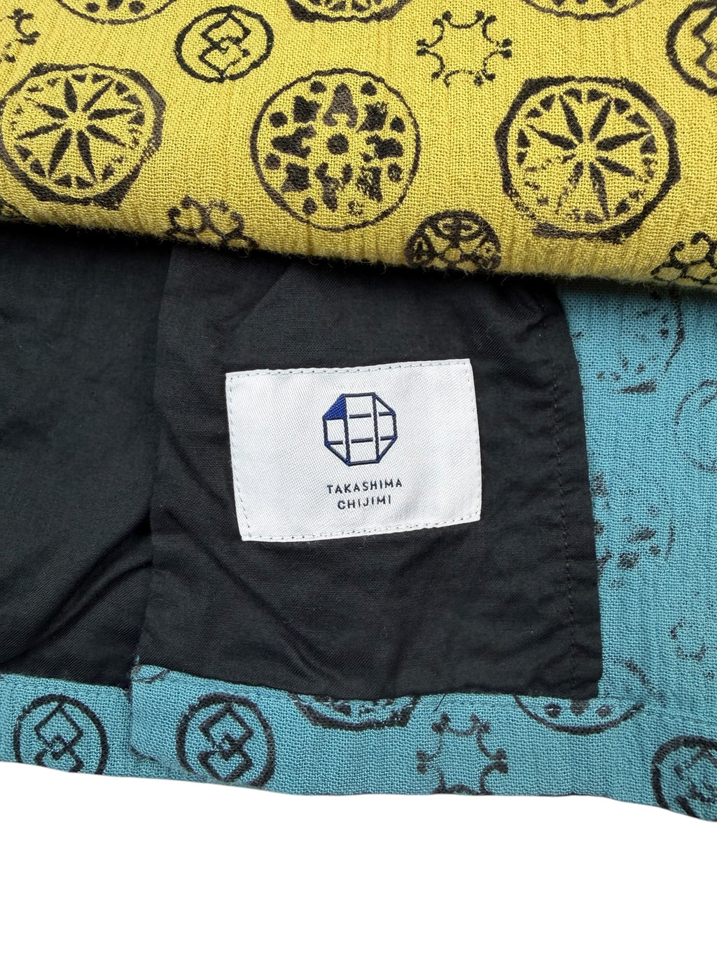 Beams Japan Takashimi Chijimi Print Panel Shirt