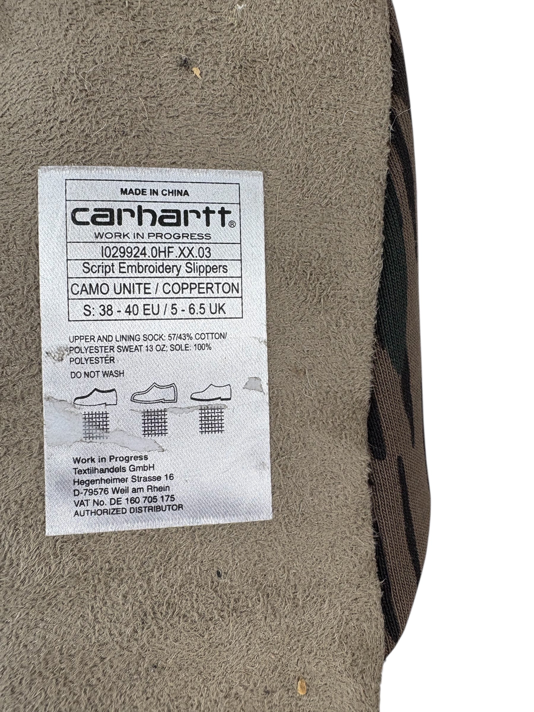 Carhartt Script Embroidery Slippers