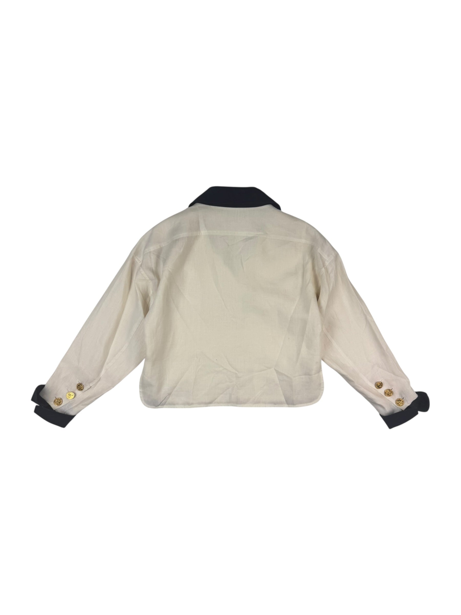 Chanel Boutique Spring 1992 Cropped Linen Jacket
