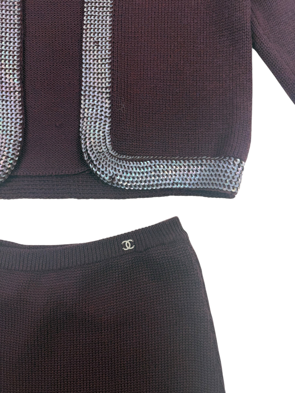 Chanel Autumn / 1999 Wool Two Piece Skirt & Cardigan