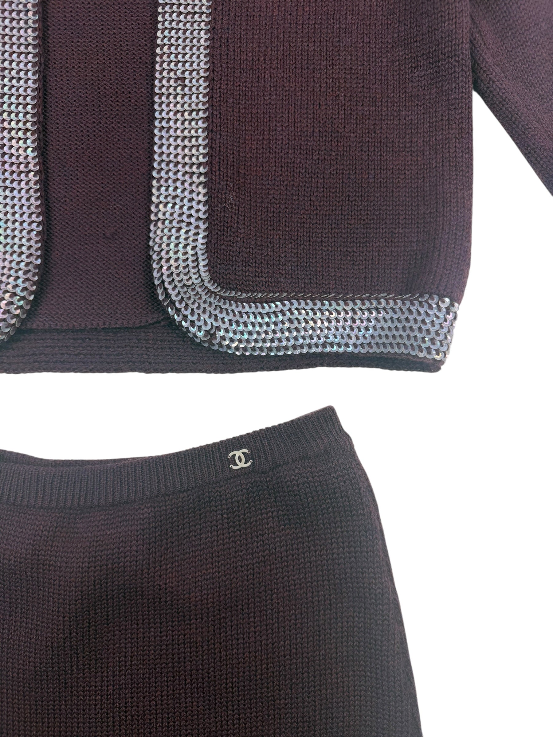 Chanel Autumn / 1999 Wool Two Piece Skirt & Cardigan